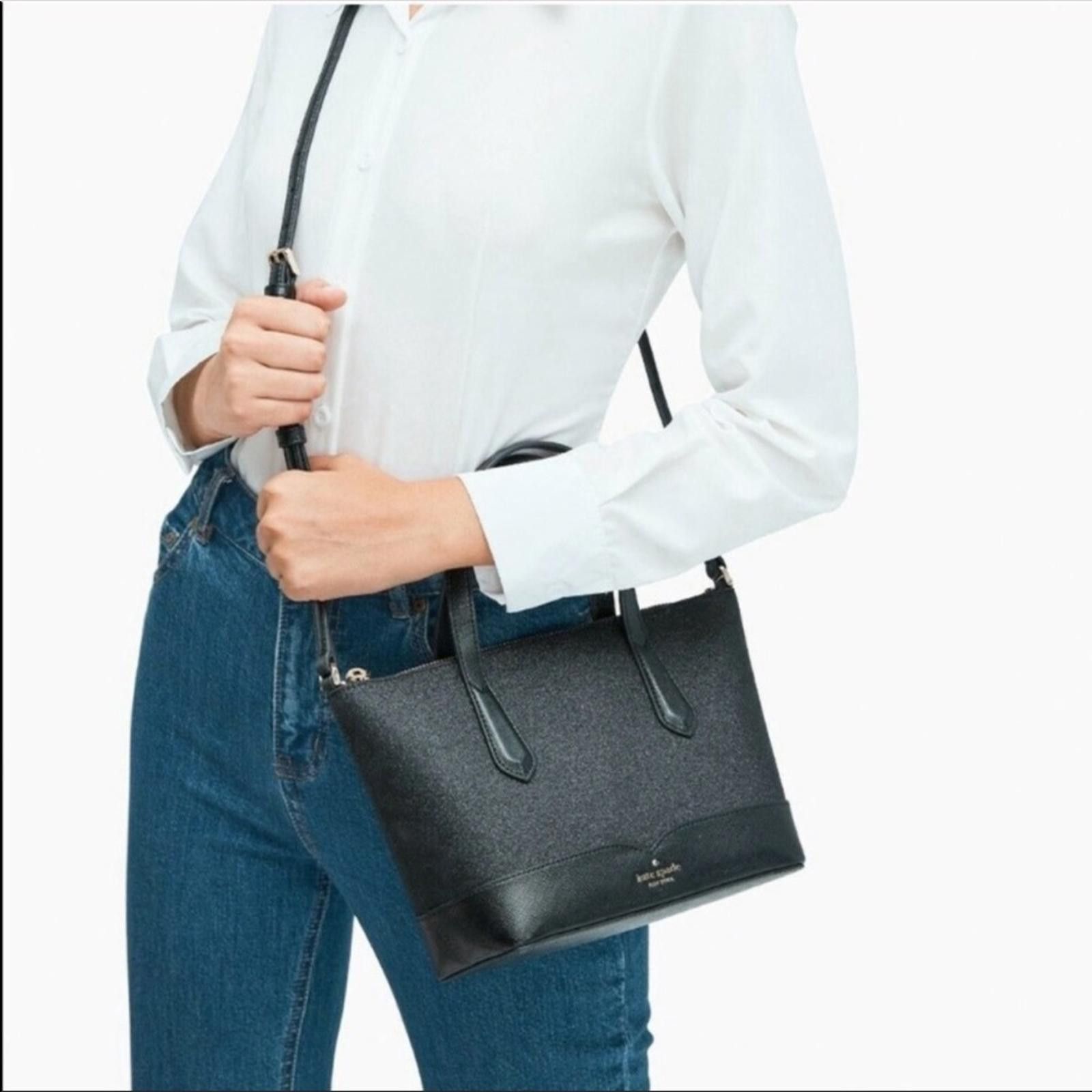 Kate Spade Kate Spade Black Glitter Satchel Bag NWT Size ONE SIZE - 7 Thumbnail