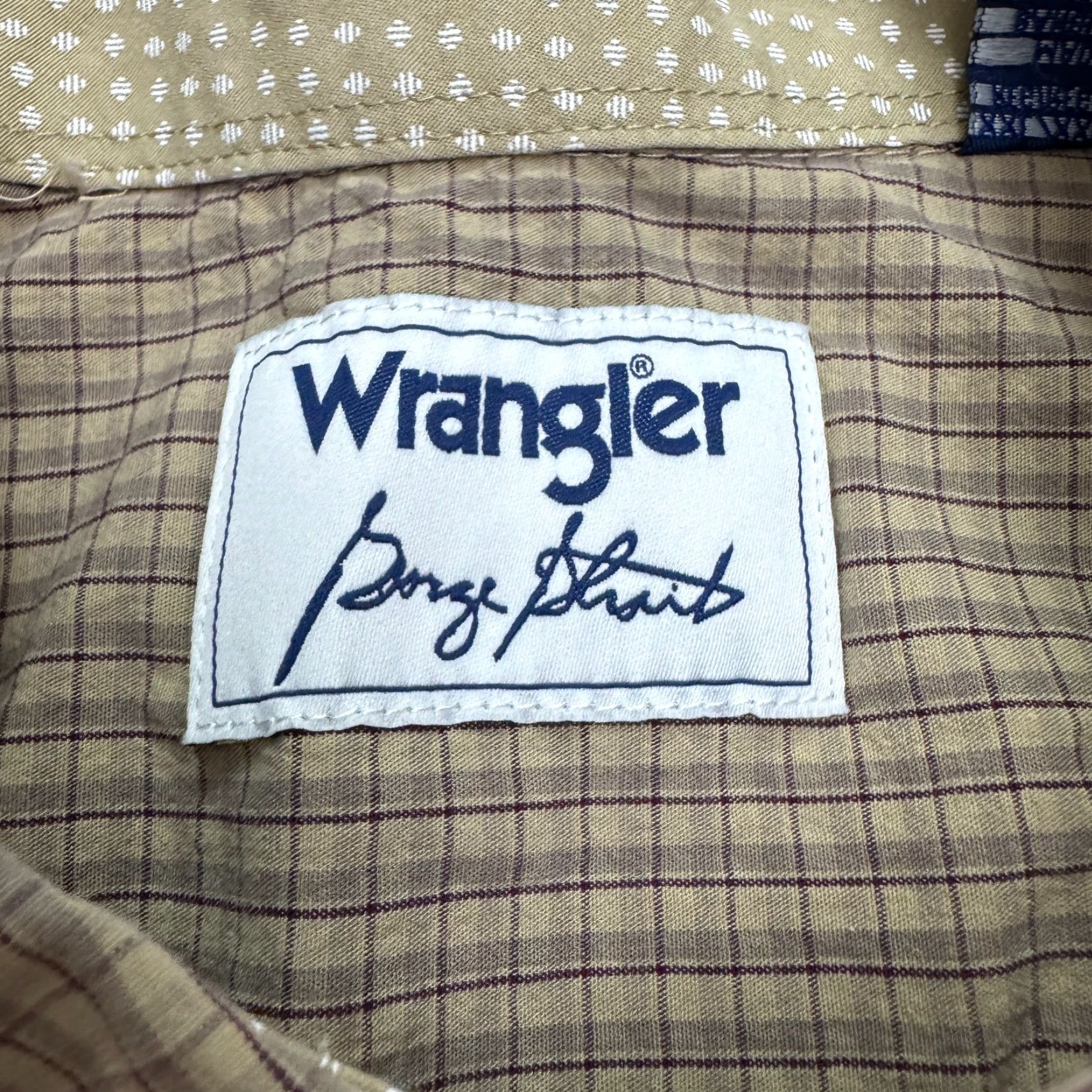 Wrangler VINTAGE Wrangler George Strait Western Button Down Shirt Men XXL Tan Plaid Cotton Casual Size US XXL / EU 58 / 5 - 7 Thumbnail