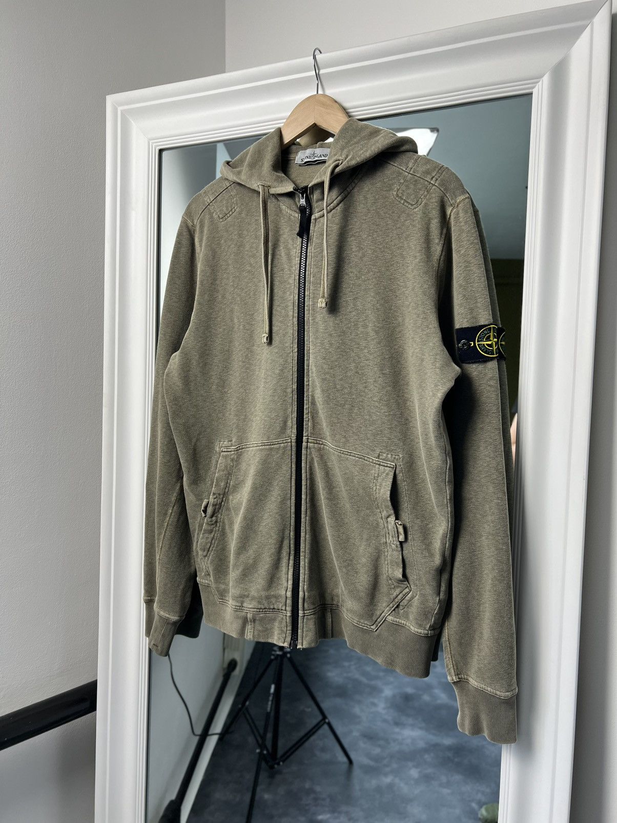 Designer × Stone Island Stone Island Khaki Green Hoodie L — Perfect Condition Size US L / EU 52-54 / 3 - 6 Thumbnail