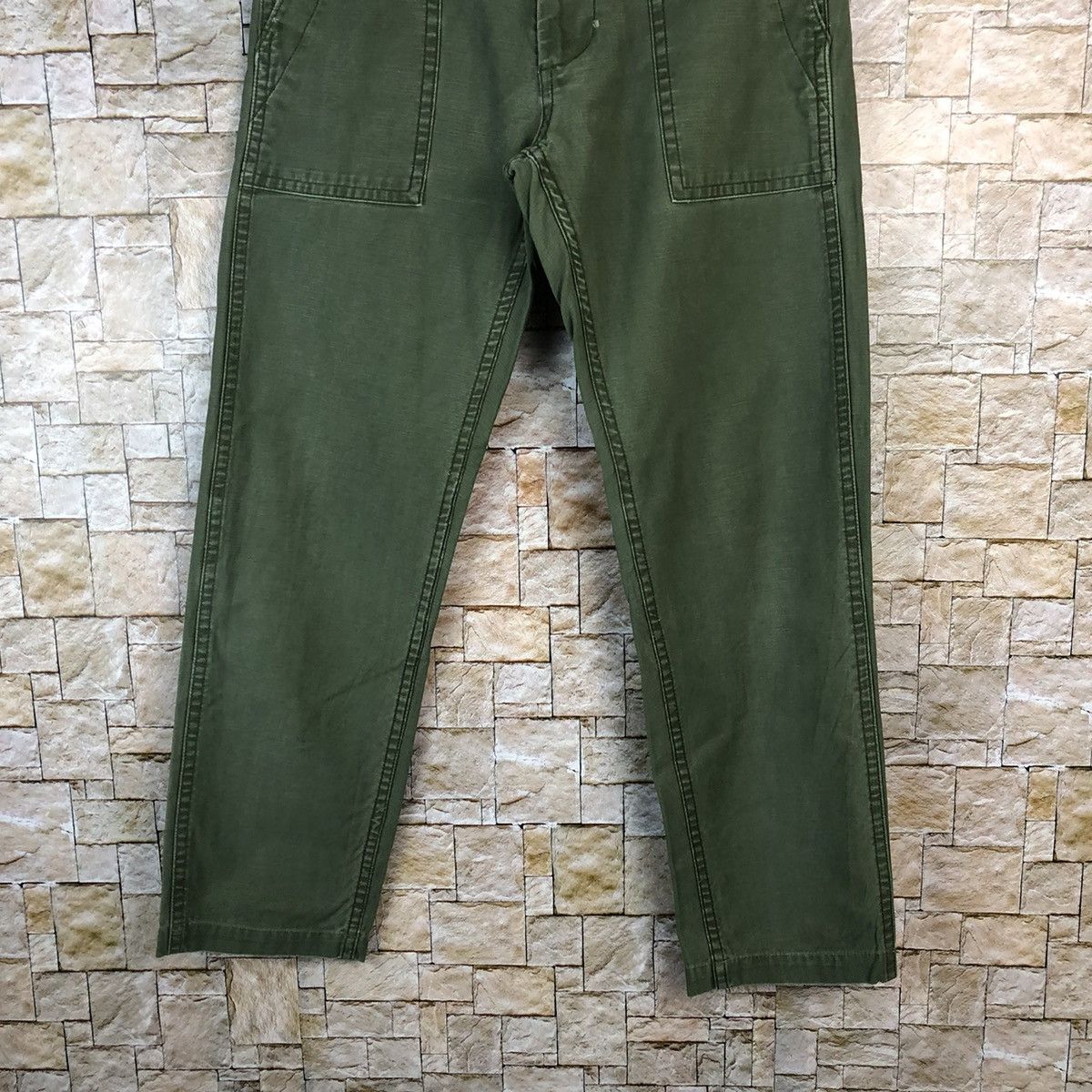 Japanese Brand Back Number Green cargo Pants #A1023 Size US 28 / EU 44 - 3 Thumbnail