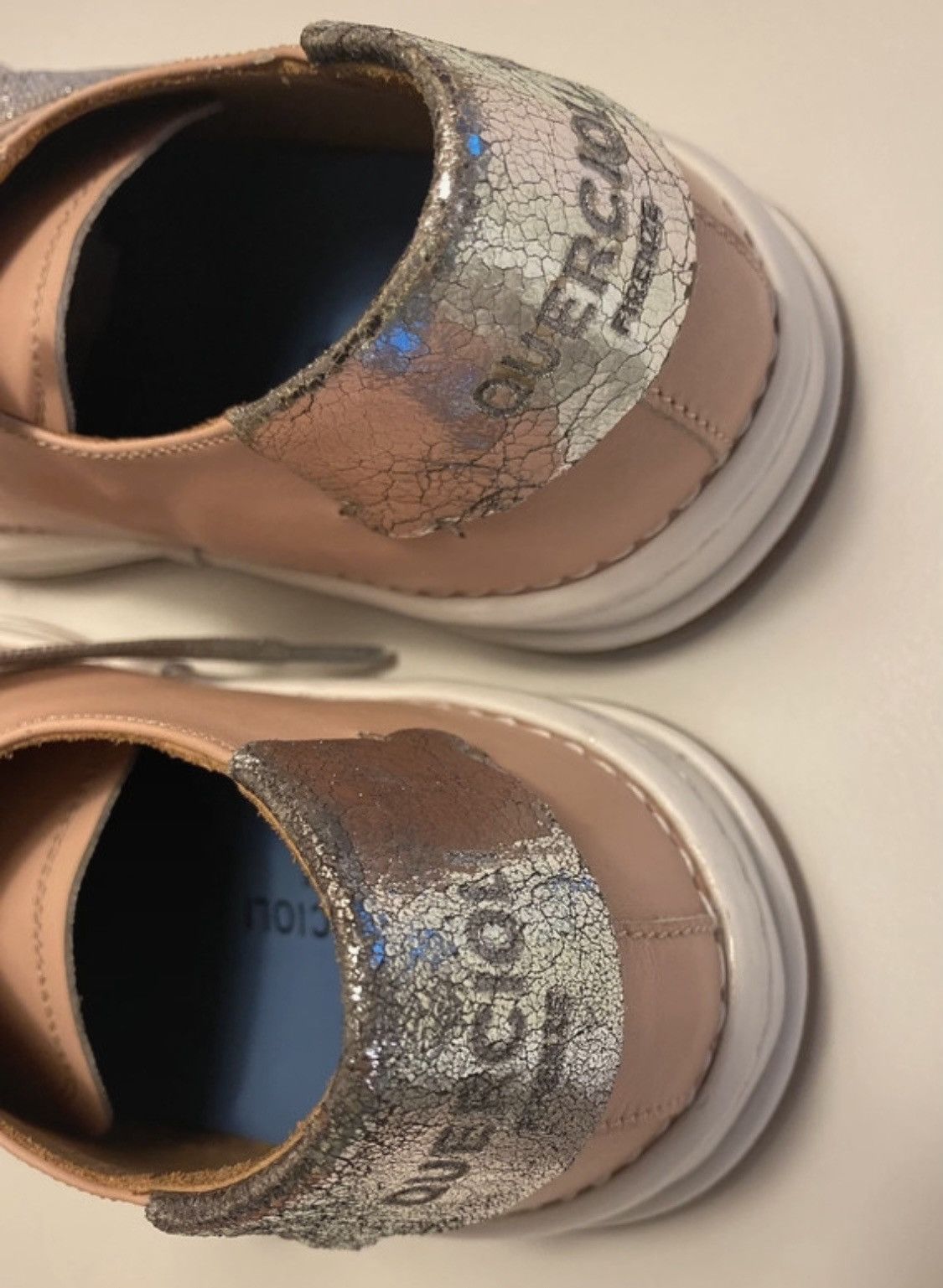 Quercioli Box-sole sneakers in two-tone leather Size US 8 / IT 38 - 4 Thumbnail