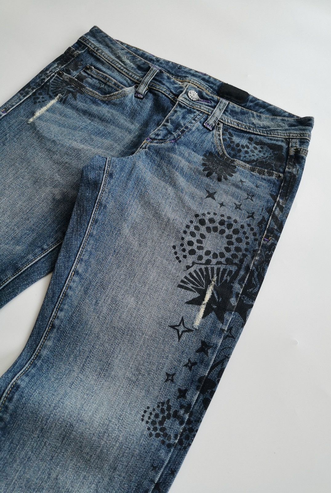Volcom Vintage Volcom Flowers Print Denim Jeans Size 28" / US 6 / IT 42 - 6 Thumbnail