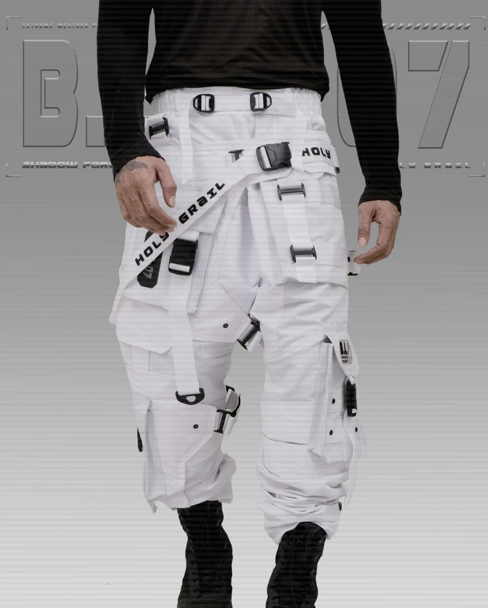 Hi Tec H-G PRO-TECH-TOR "SHADOW FORCE" TECHWEAR CYBERPUNK HOLYGRAIL Size US 34 / EU 50 - 4 Thumbnail
