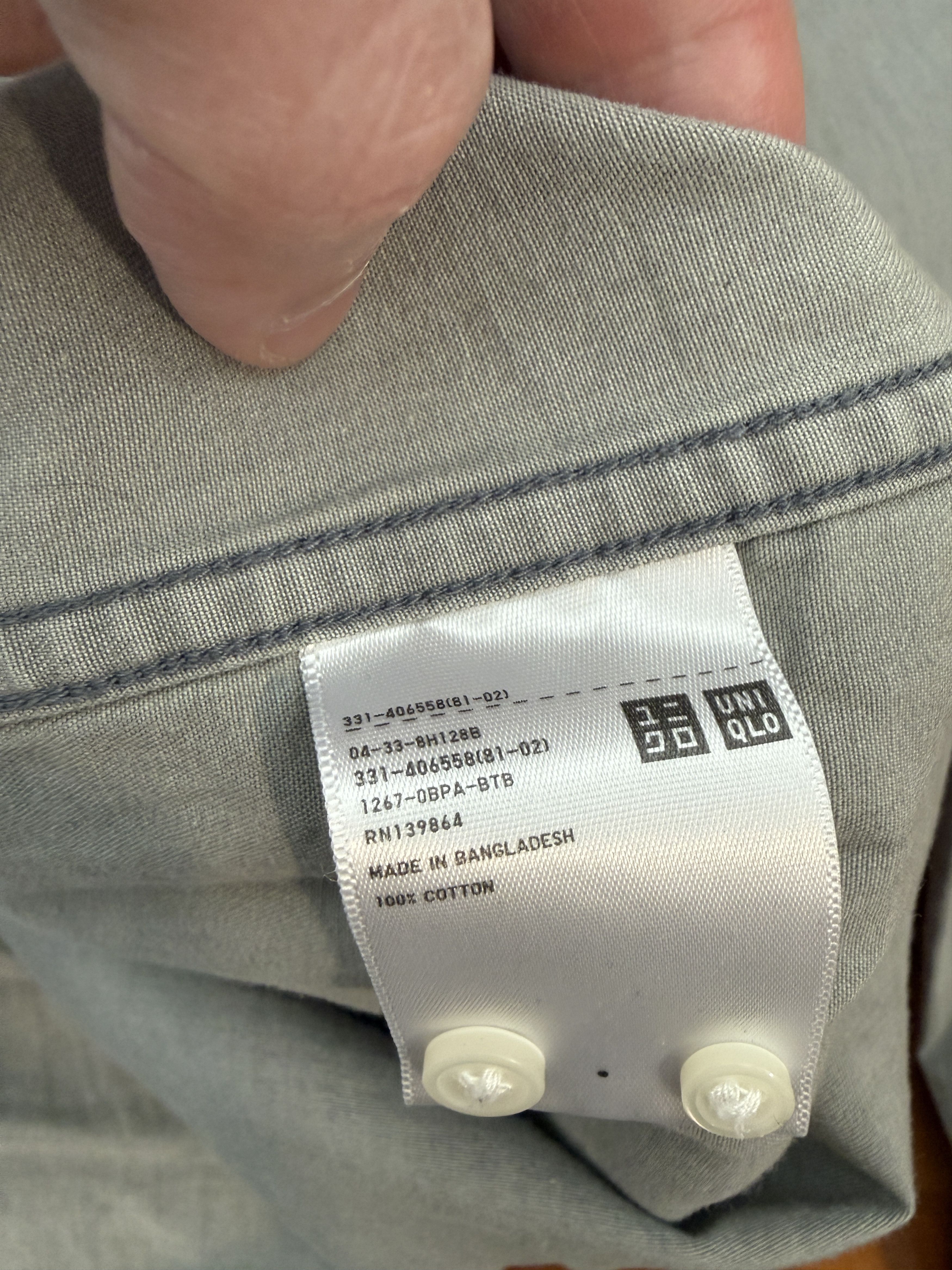 Uniqlo Uniqlo Grey Denim Shirt Size US M / EU 48-50 / 2 - 4 Thumbnail