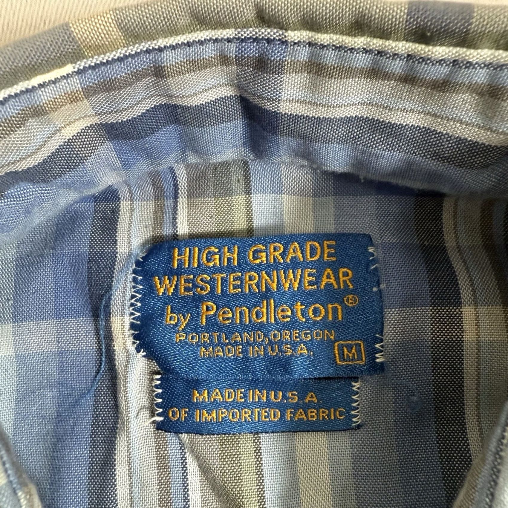 Pendleton VINTAGE Pendleton Shirt Mens Medium Blue Pearl Snap Western Cowboy Size US M / EU 48-50 / 2 - 6 Thumbnail