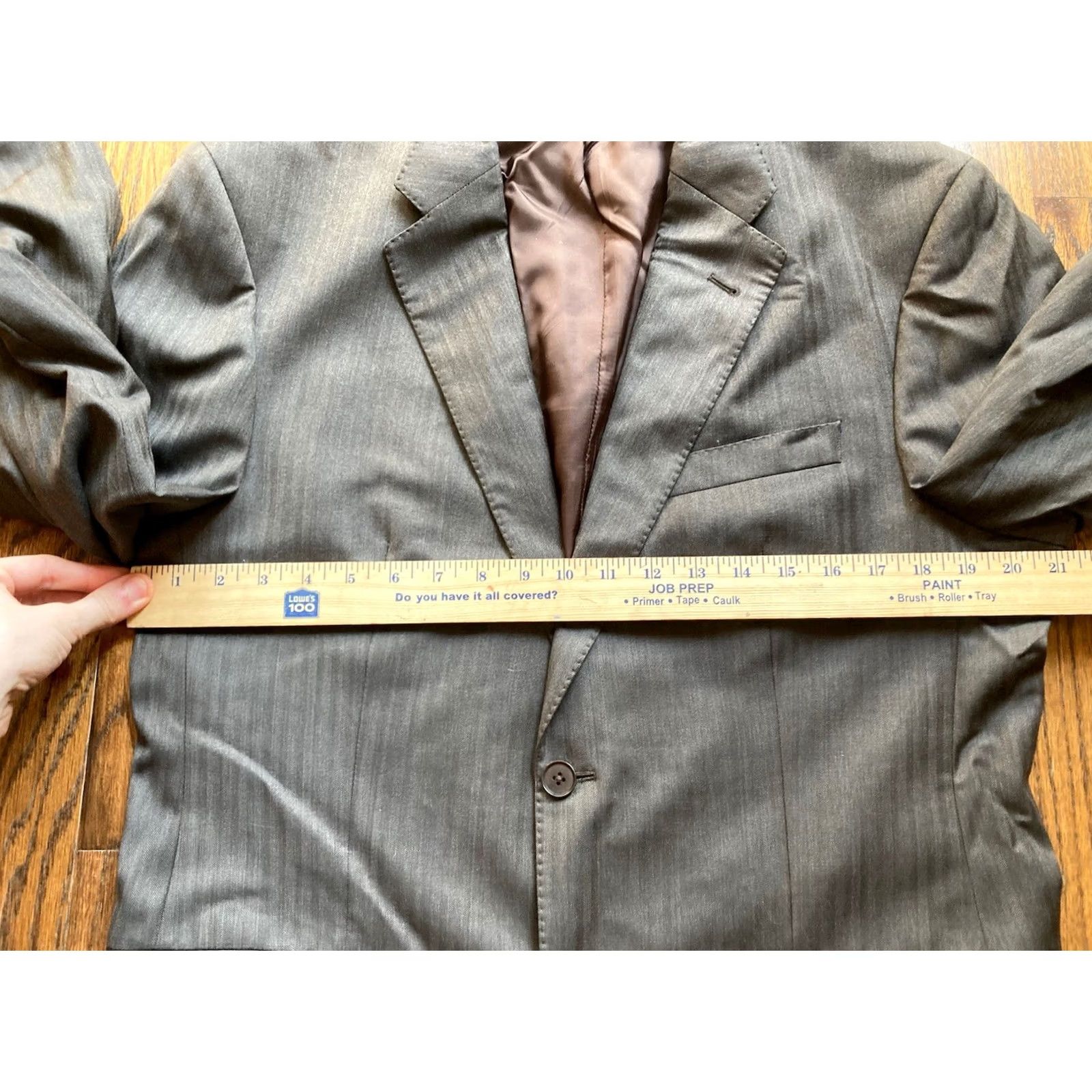 Vintage Coppley Vitale Barberis Canonico Suit Mens 42 33x30 Brown Wool Herringbone 2 Piece Classic Fit Size 42R - 5 Thumbnail