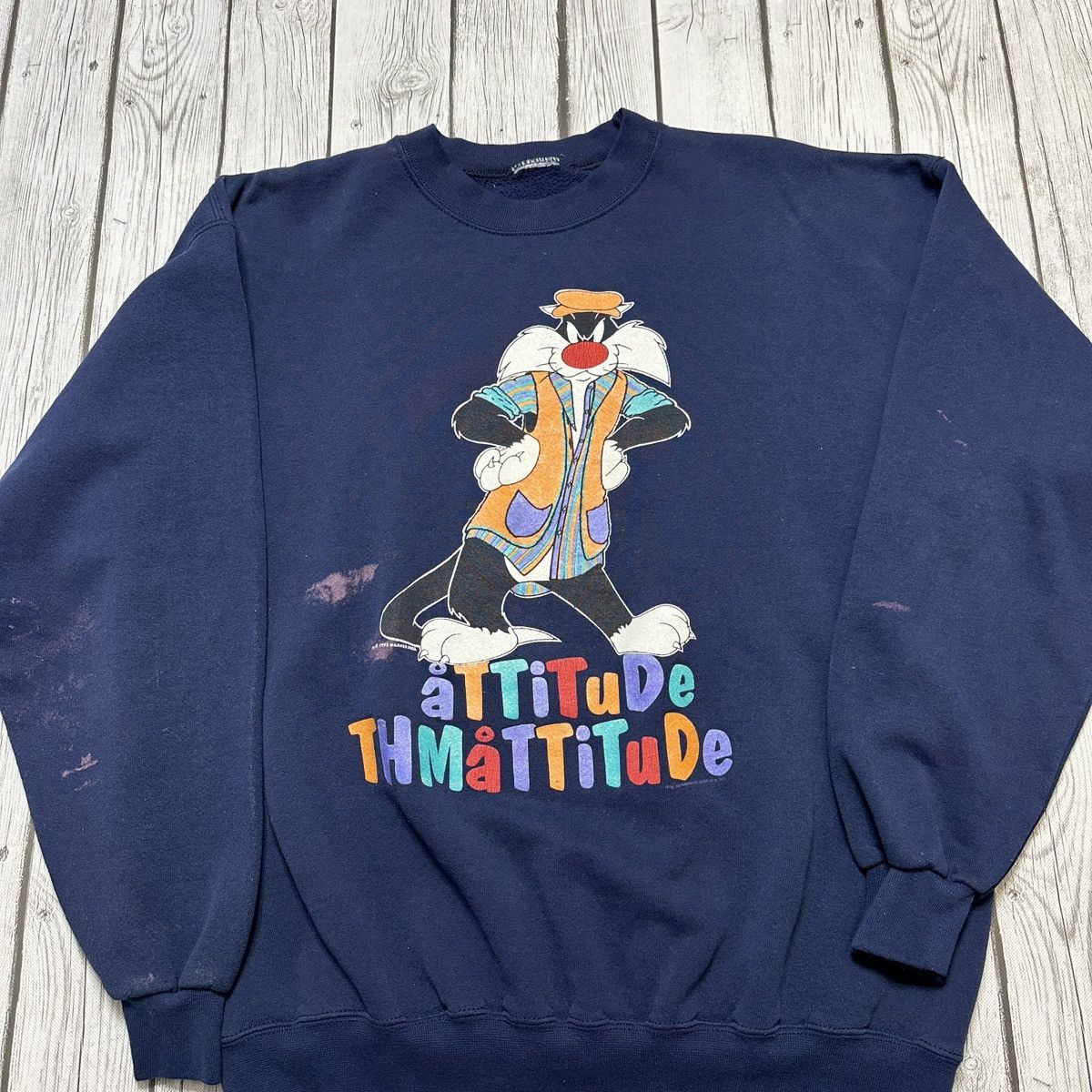 Vintage × Warner Bros Vintage Sylvester sweatshirt Size US XL / EU 56 / 4 - 3 Thumbnail