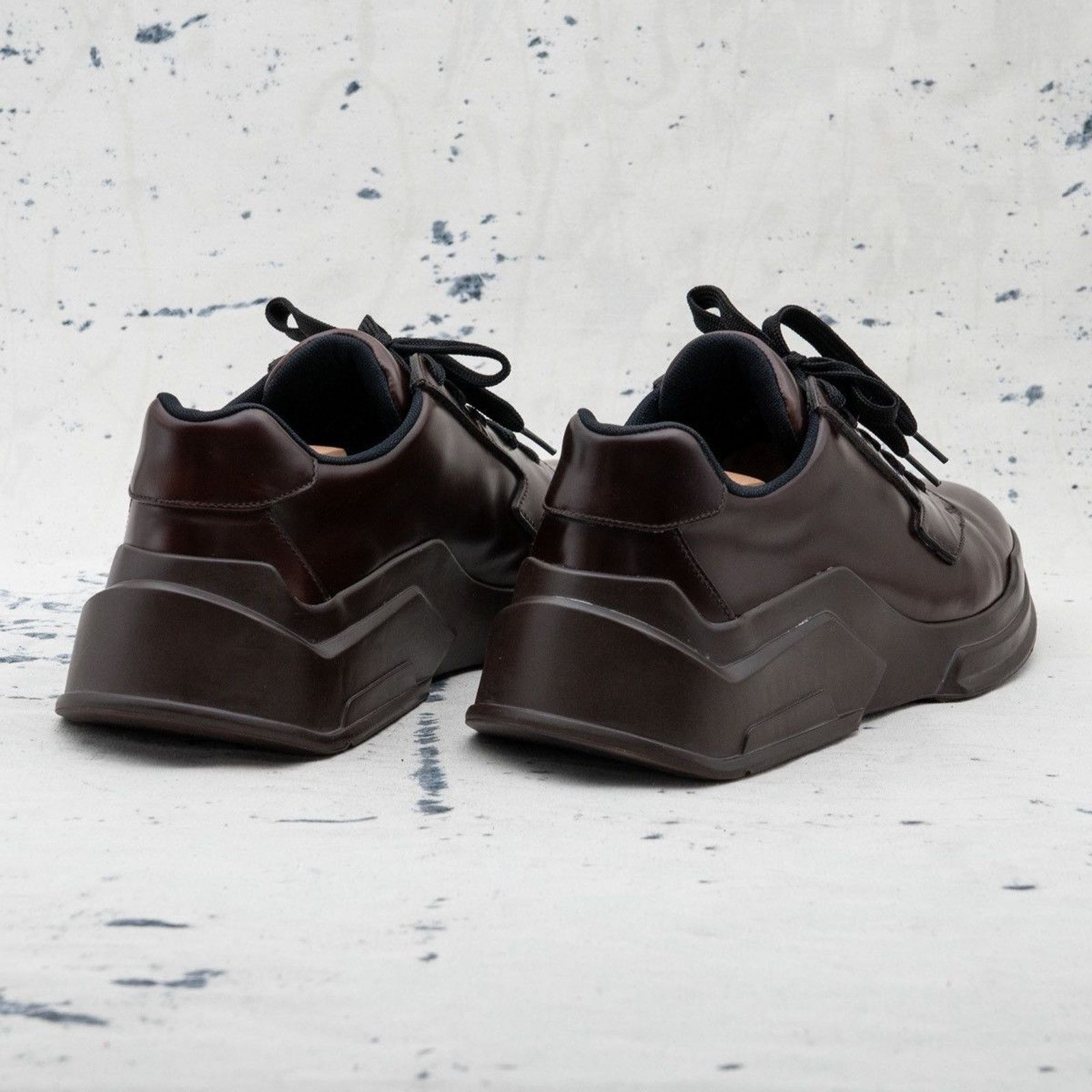 Prada Iconic prada milano dark brown chunky sole leather sneakers Size US 8.5 / EU 41-42 - 4 Thumbnail