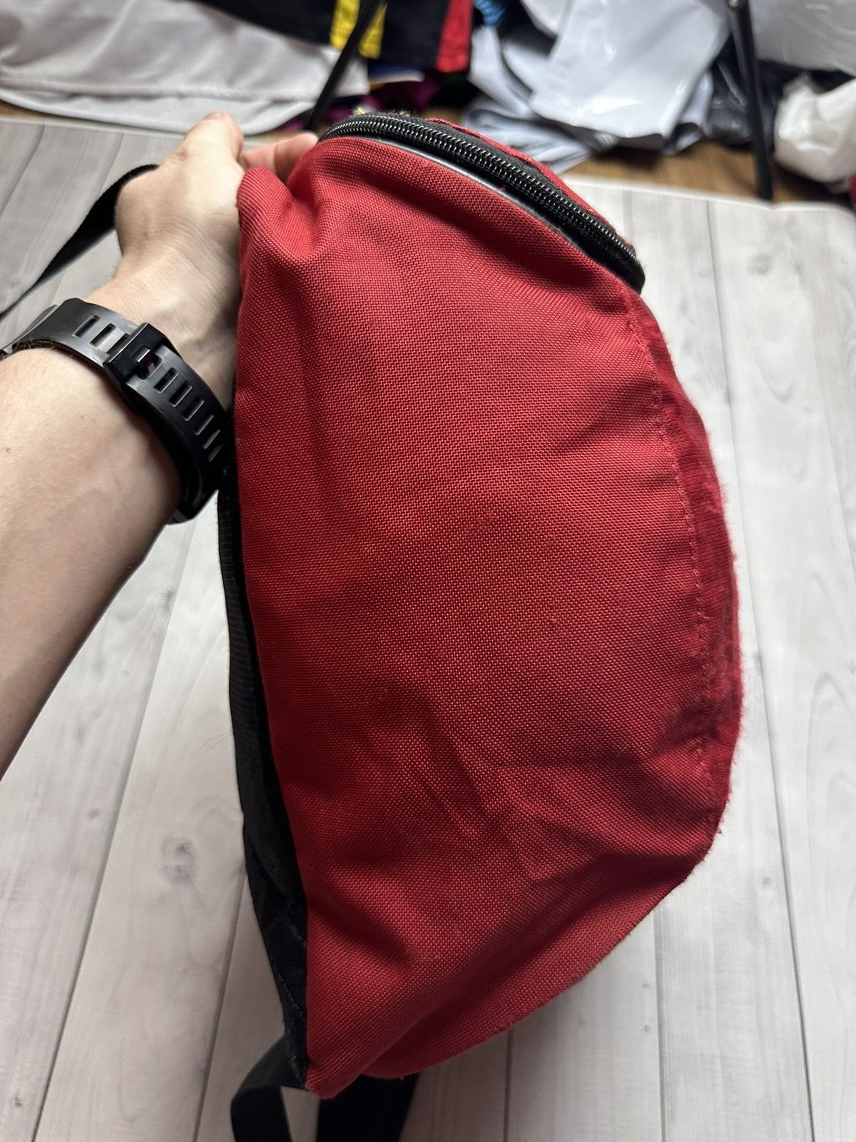 Nike × Vintage Vintage Nike Manchester United soccer bag pack logo red Size ONE SIZE - 4 Thumbnail