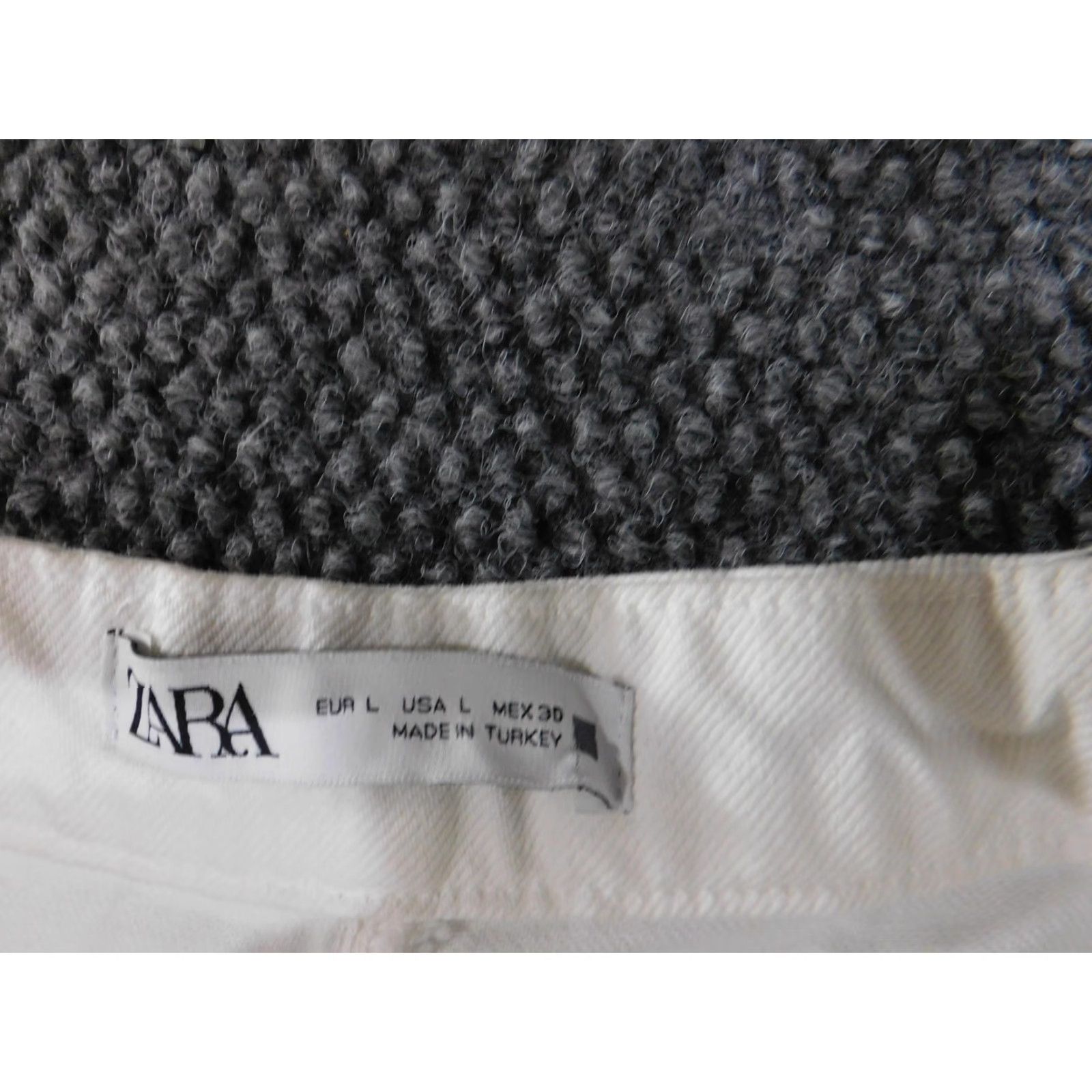 Zara Zara Womens Pants Large White Pleated Front Chino Trousers 100% Cotton High Rise Size 36" / US 14 / IT 50 - 7 Thumbnail