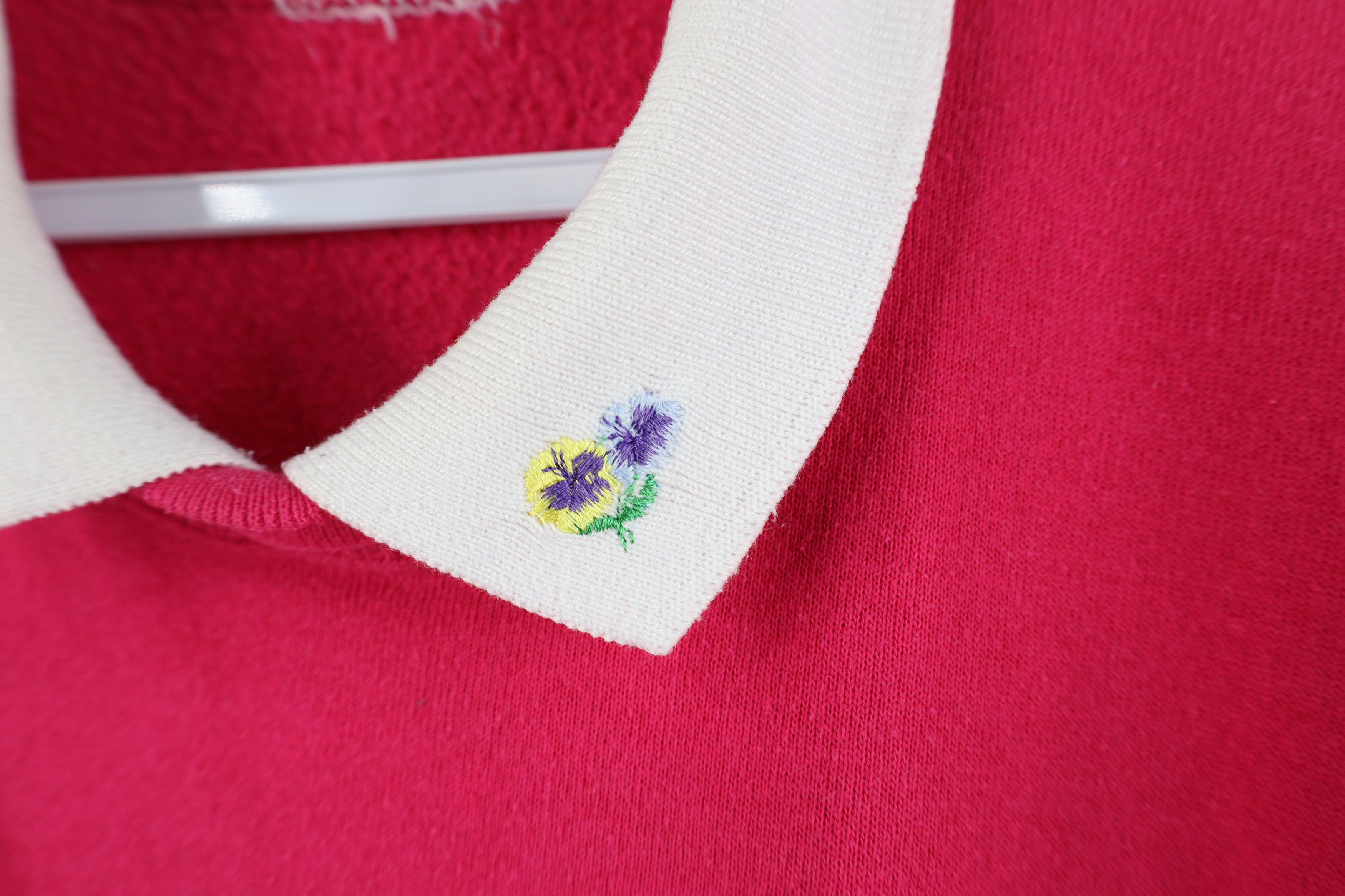 Vintage Vintage 90s Streetwear Friendship Flower Collared Sweatshirt Size M / US 6-8 / IT 42-44 - 6 Thumbnail