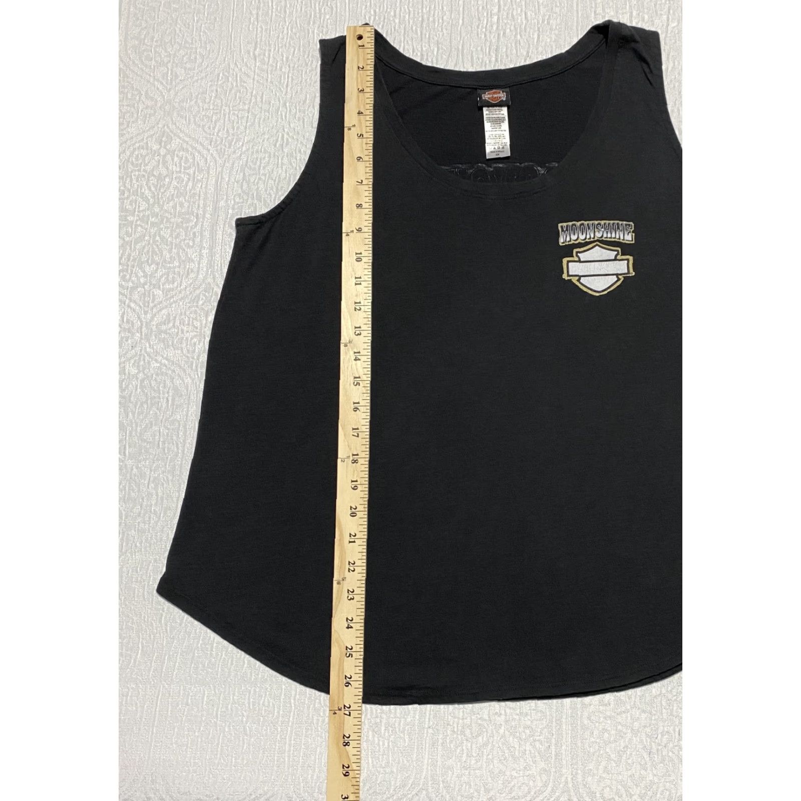 Harley Davidson Harley-Davidson Shirt Womens 2X Black Moonshine Franklin TN Eagle Tank Top Biker Size XXL / US 16-18 / IT 52-54 - 6 Thumbnail