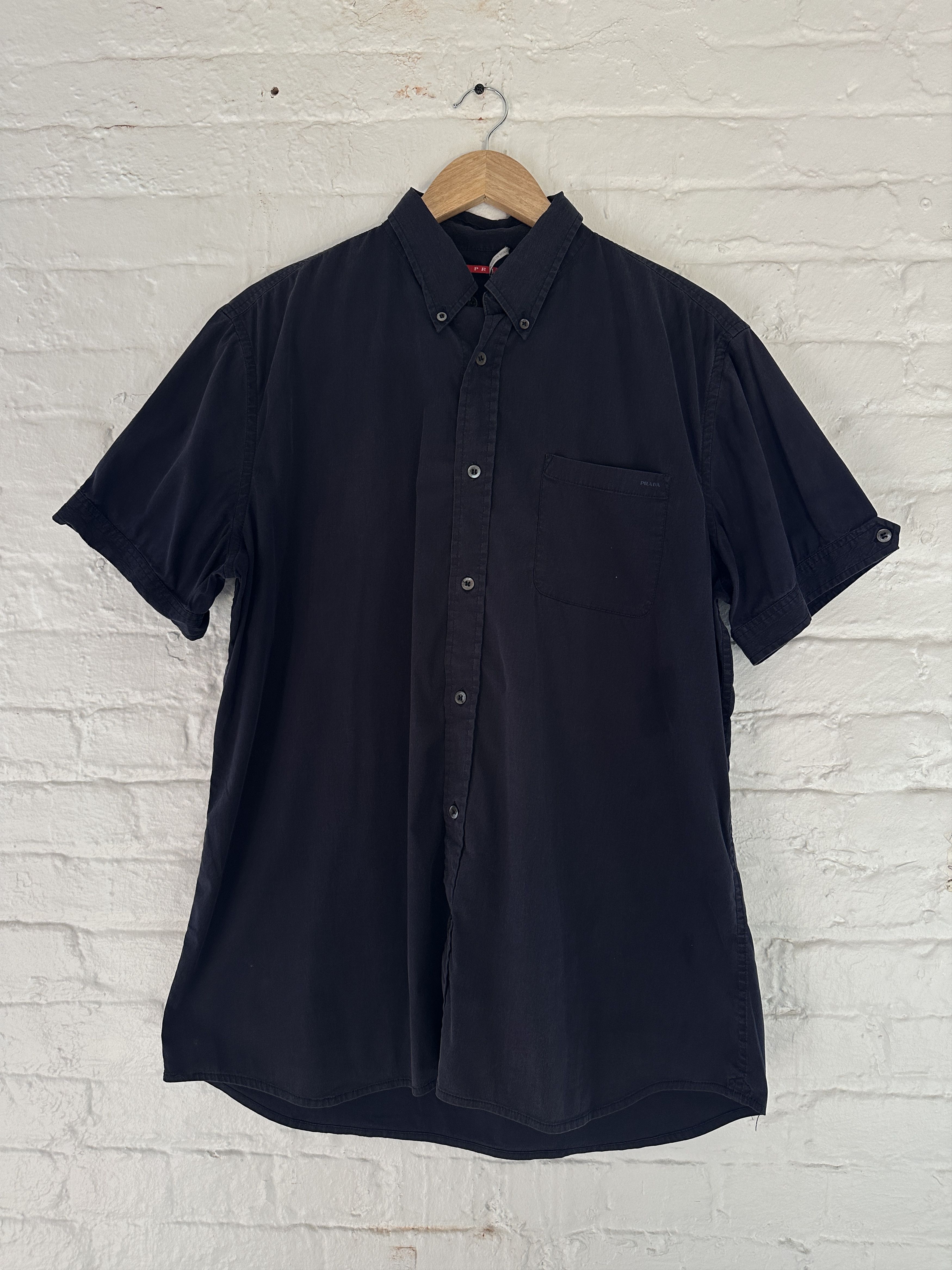 Prada Sport Short Sleeve Button Up Shirt