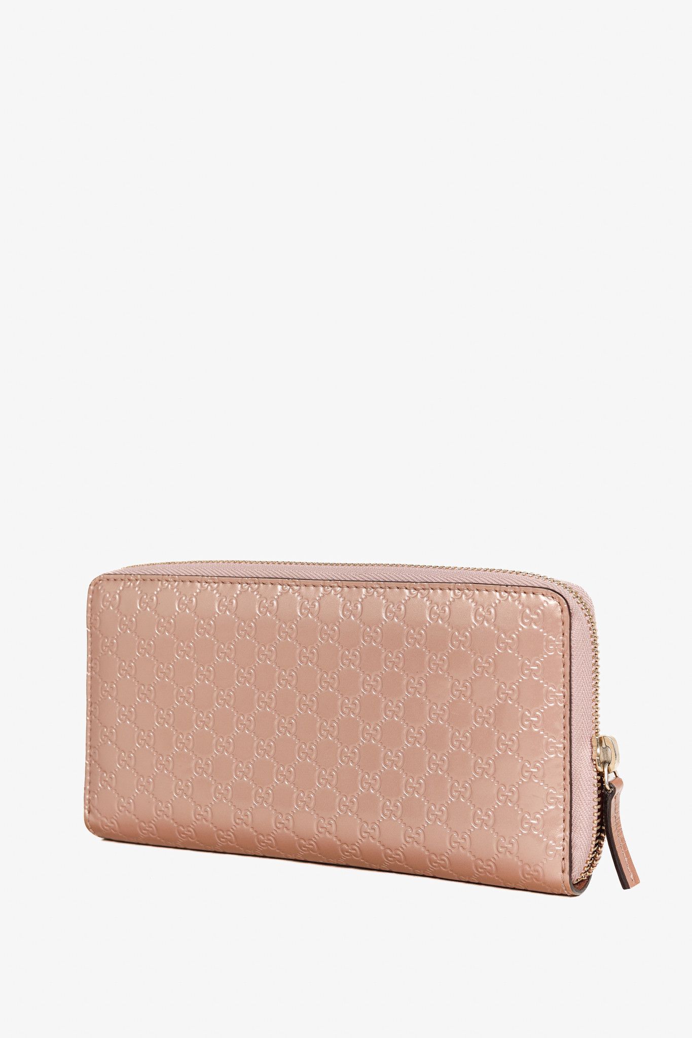 Gucci Gucci Dusty Rose Microguccissima Zip-Around Wallet Size ONE SIZE - 3 Thumbnail