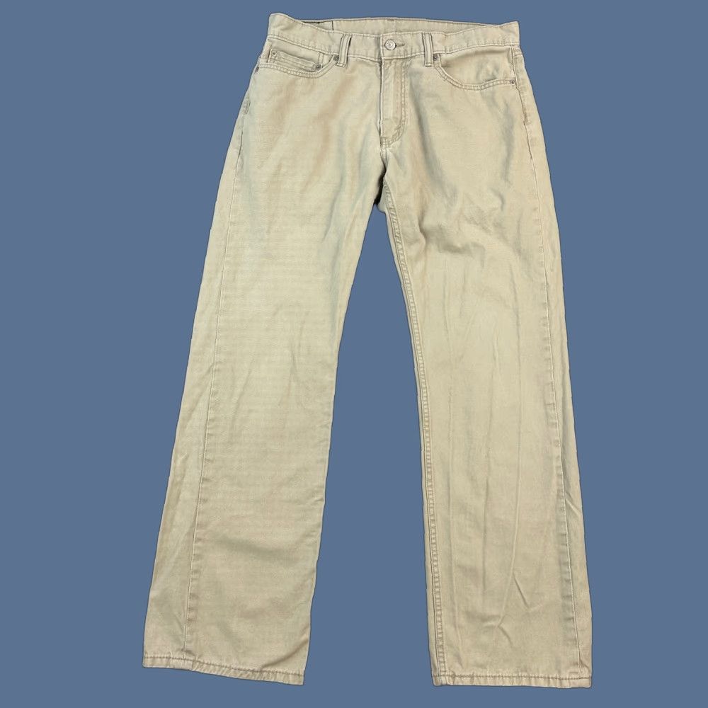 Levi's Levis 559 Pants Mens 34x34 34x32 Khaki Twill Relaxed Straight Zip Fly Casual Size US 34 / EU 50 - 1 Thumbnail