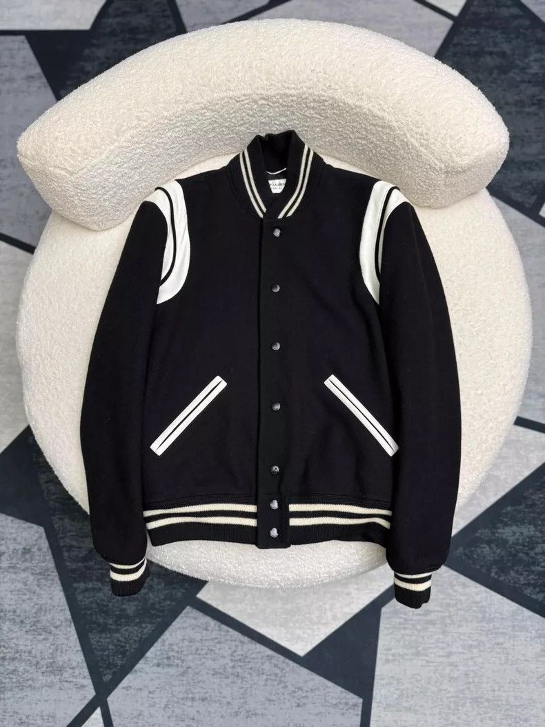 Saint Laurent Paris Saint Laurent Paris Black and white Teddy jacket Nextarrow Size US S / EU 44-46 / 1 - 1 Thumbnail