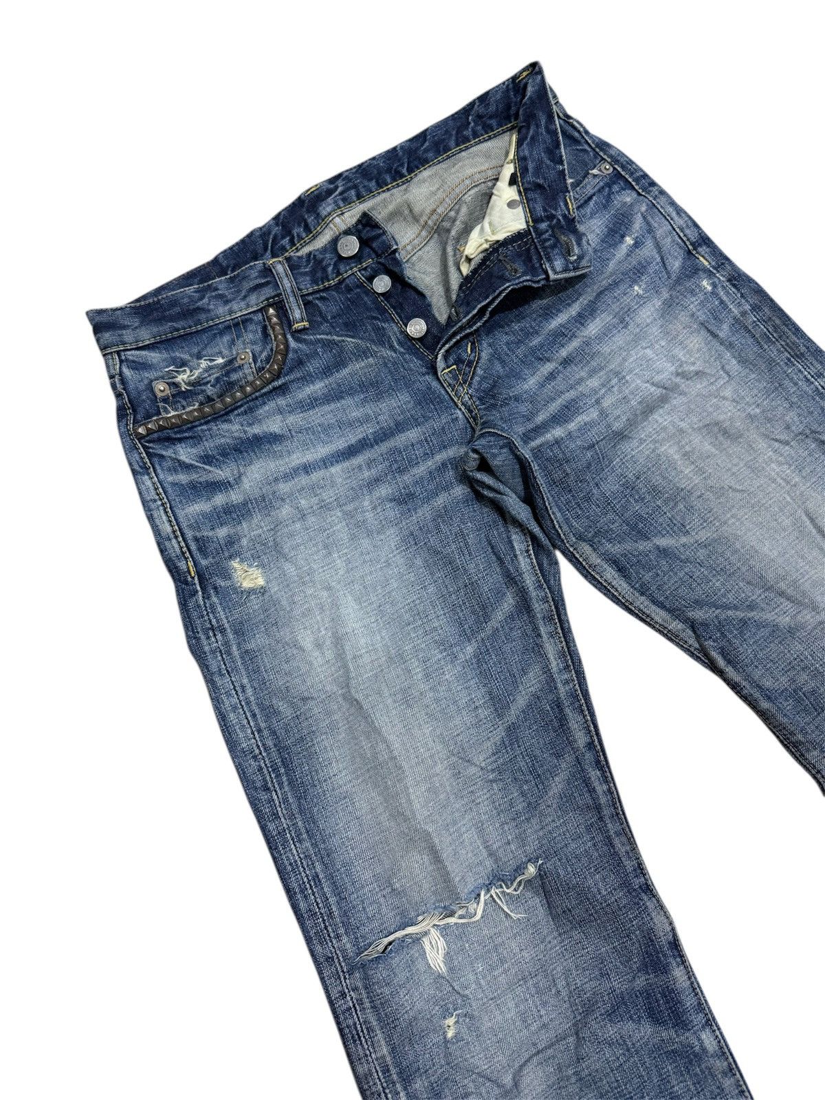Hysteric Glamour HYSTERIC GLAMOUR DISTRESSED STYLE JEANS Size US 30 / EU 46 - 3 Thumbnail