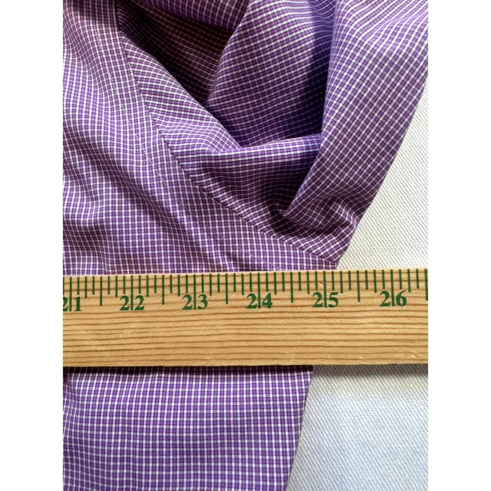 Pronto Uomo VINTAGE Pronto Uomo Purple Check Shirt Long Sleeve Button-Up Cotton 2035 XLT Mens Size US XL / EU 56 / 4 - 4 Thumbnail