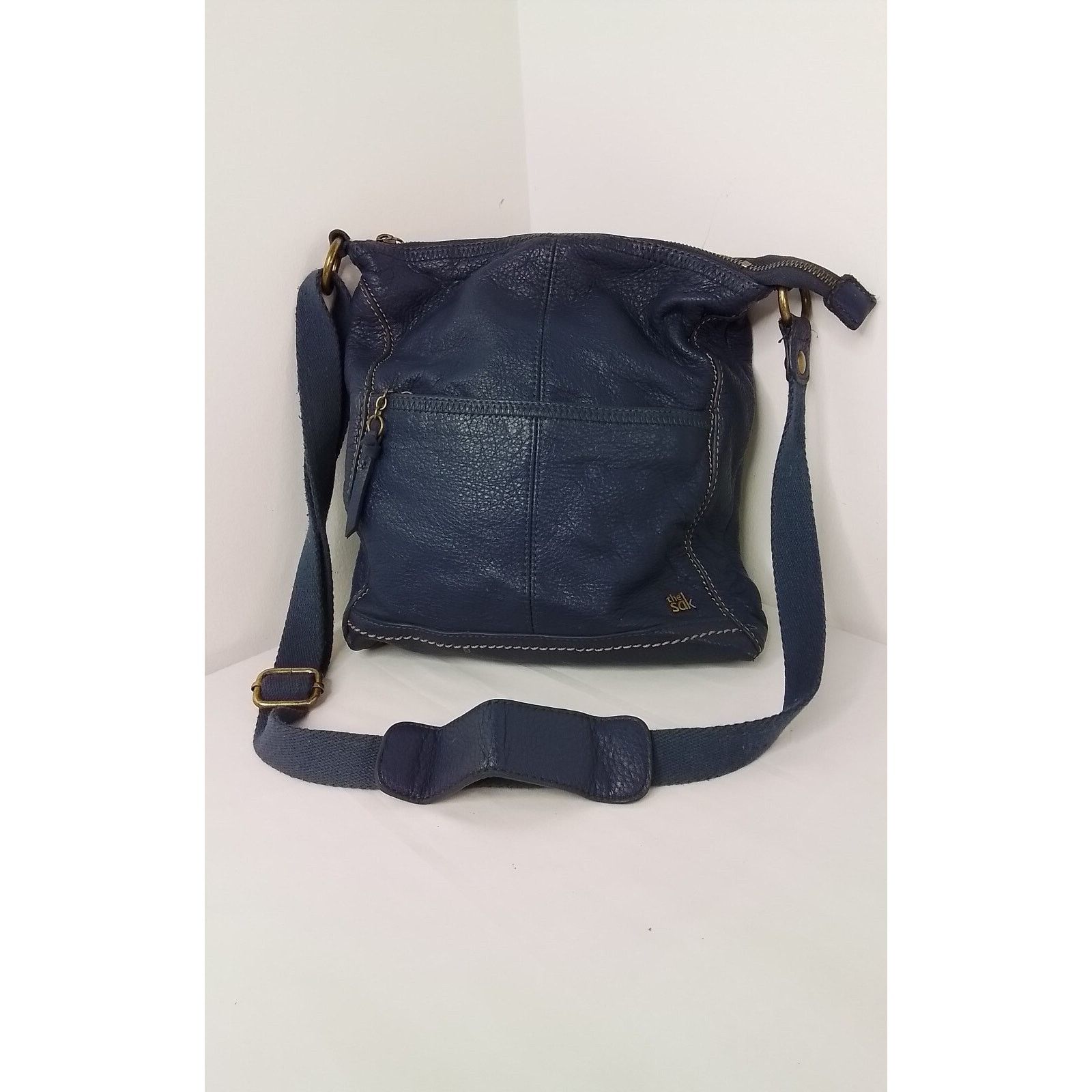The Sak The Sak Leather Handbag Blue Purse #W2657 Size ONE SIZE - 5 Thumbnail