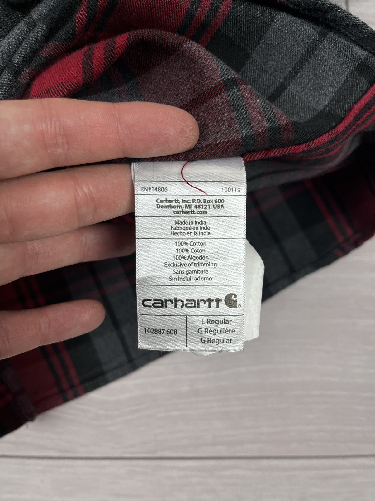 Carhartt Carhartt Heavy Flannel Work Cotton Button Shirt Size US L / EU 52-54 / 3 - 7 Thumbnail