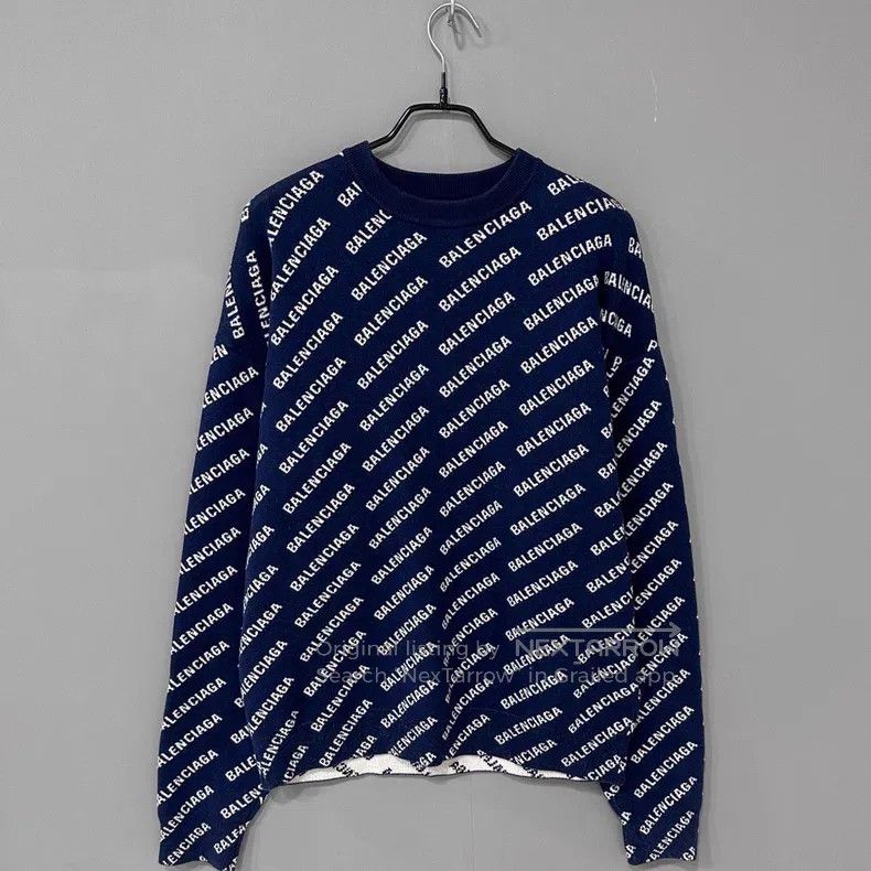 Balenciaga Balenciaga Blue Barrage Knit Sweater Size US XS / EU 42 / 0 - 1 Thumbnail