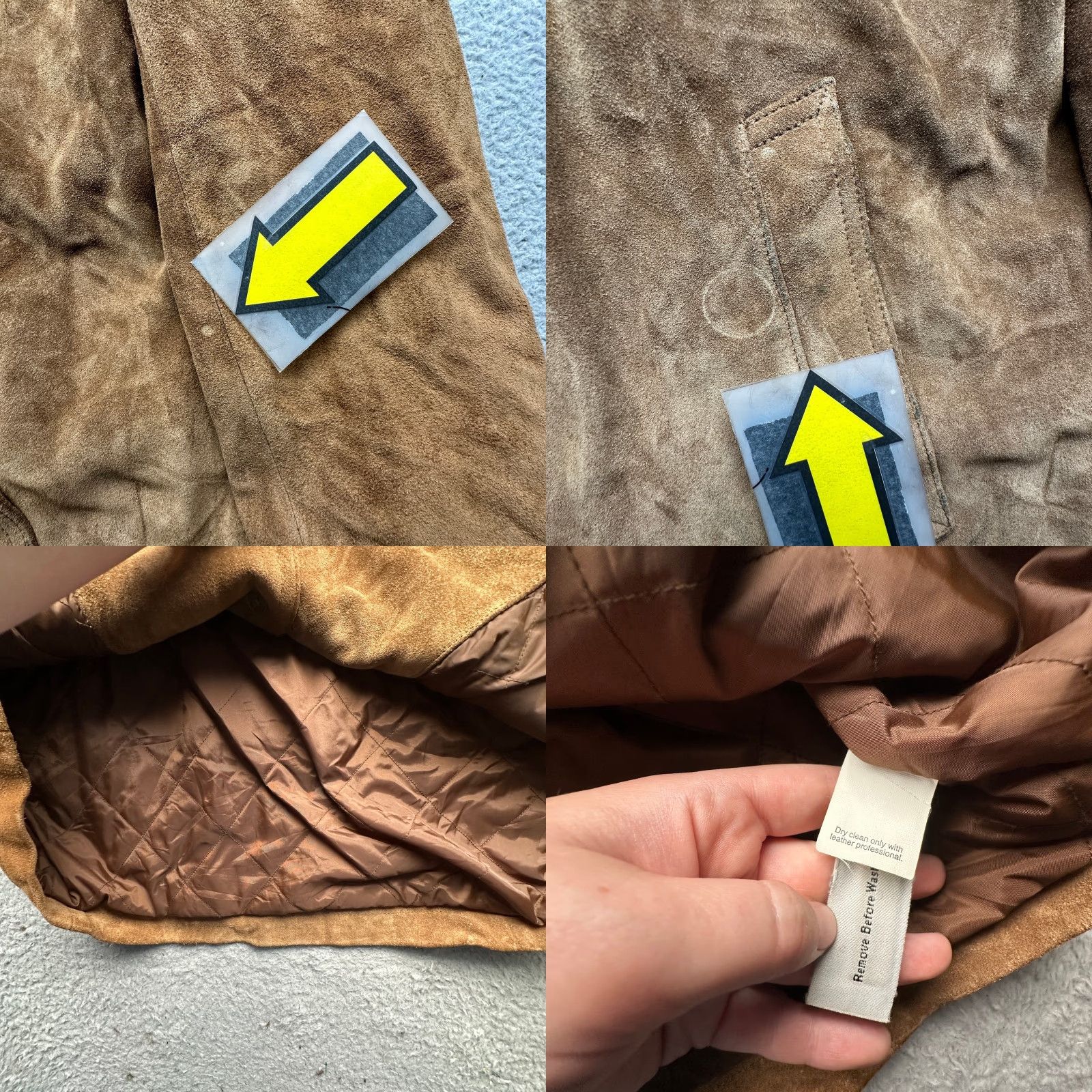 J.Crew VINTAGE J.CREW Suede Leather Brown Button Coat Mens L Large Collared Lined Overcoat Size US L / EU 52-54 / 3 - 9 Thumbnail