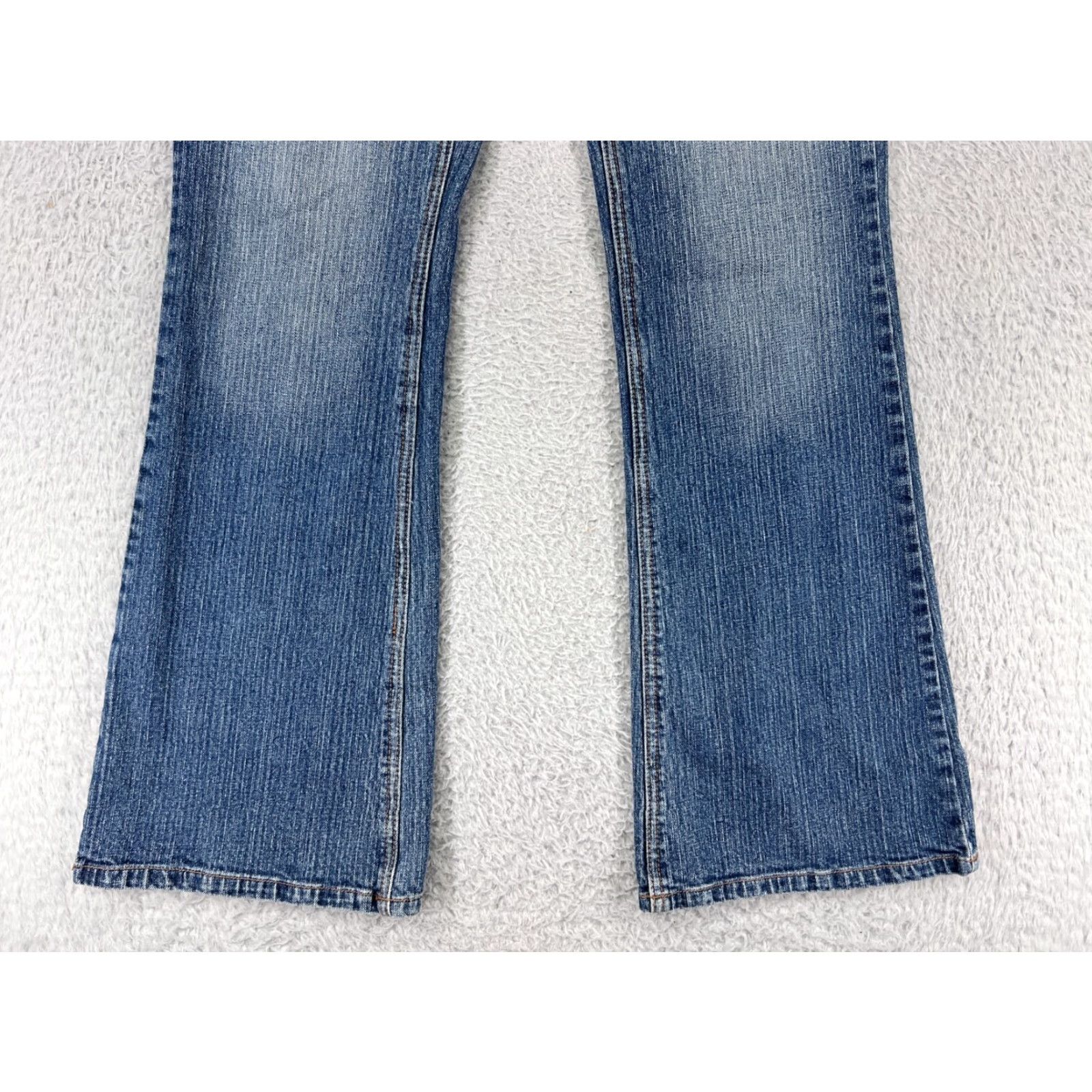 Vintage Bongo Jeans Women Bootcut Denim 7 Blue Mid Rise Stretch 5-Pocket Design Inseam 31 Regular Size 28" / US 6 / IT 42 - 6 Thumbnail