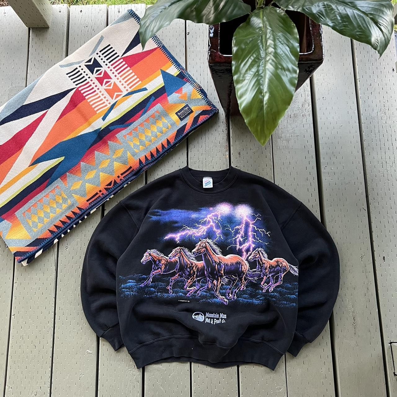 Vintage Vintage 92 Habitat Hab-A-Rap Graphics Horses Lightning Size US XL / EU 56 / 4 - 2 Thumbnail
