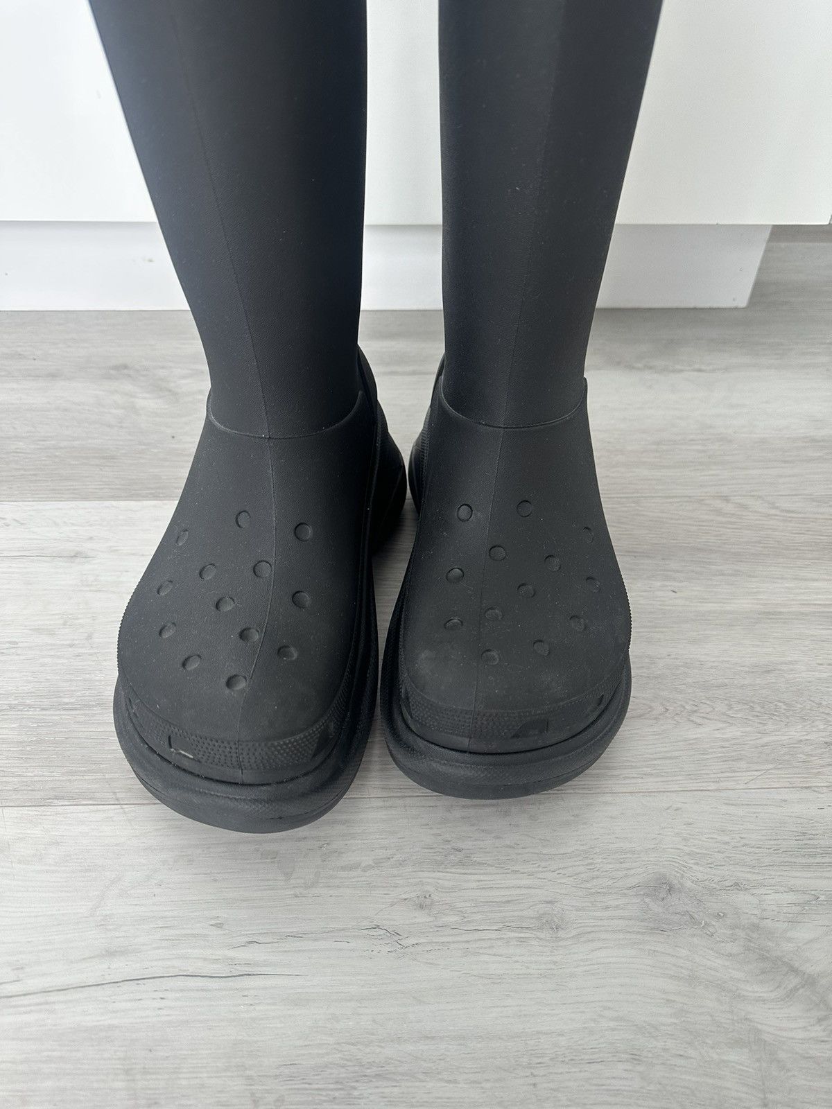 Balenciaga Balenciaga x Croc Boots (Black) Size US 9 / EU 42 - 20 Thumbnail