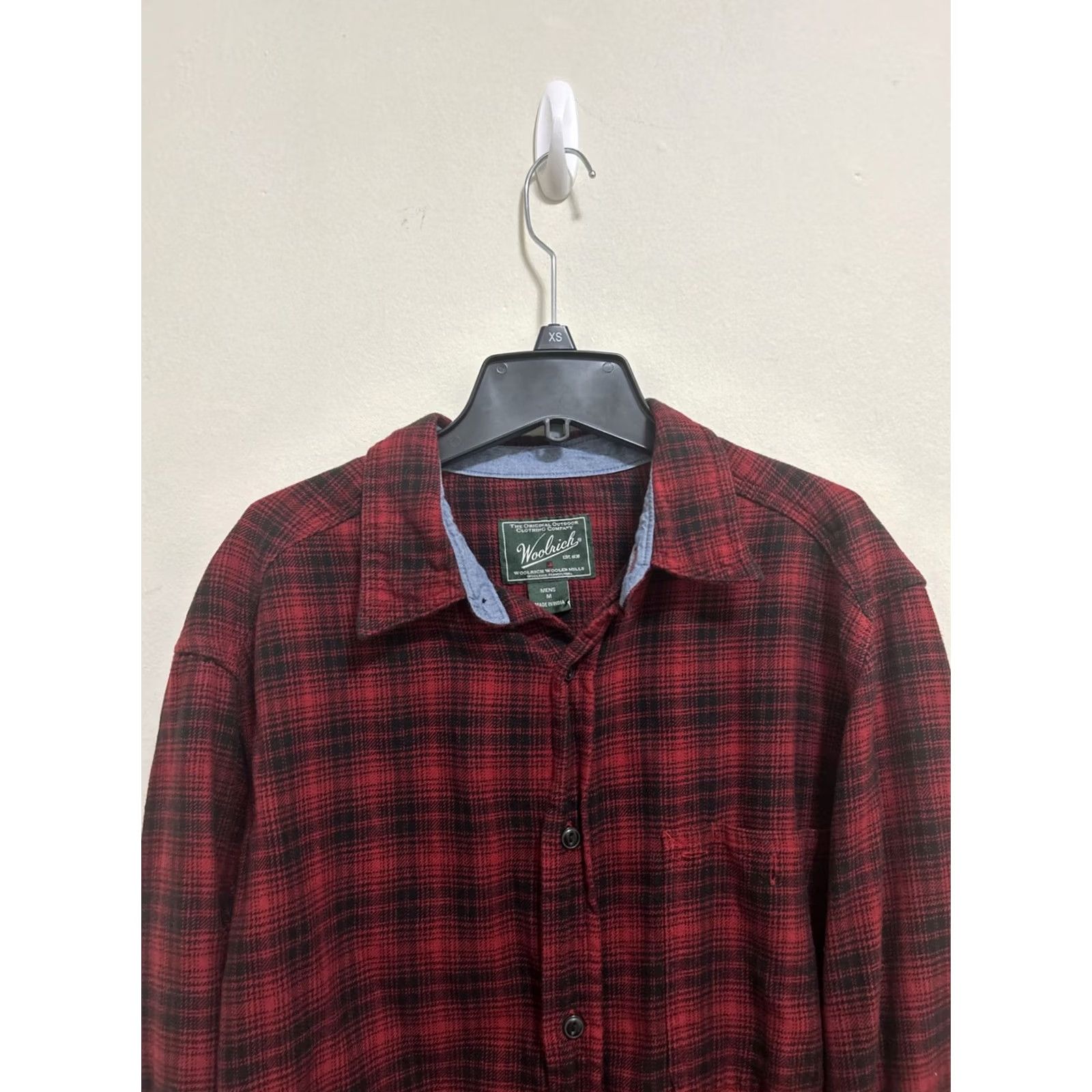 Vintage VINTAGE Woolrich Mens Flannel Plaid Button-Up Shirt M Red Outdoor Vintage Woolrich Plaid Button-Up Shirt Mens Regular Fit Casual Autumn Winter Men Size US M / EU 48-50 / 2 - 2 Thumbnail