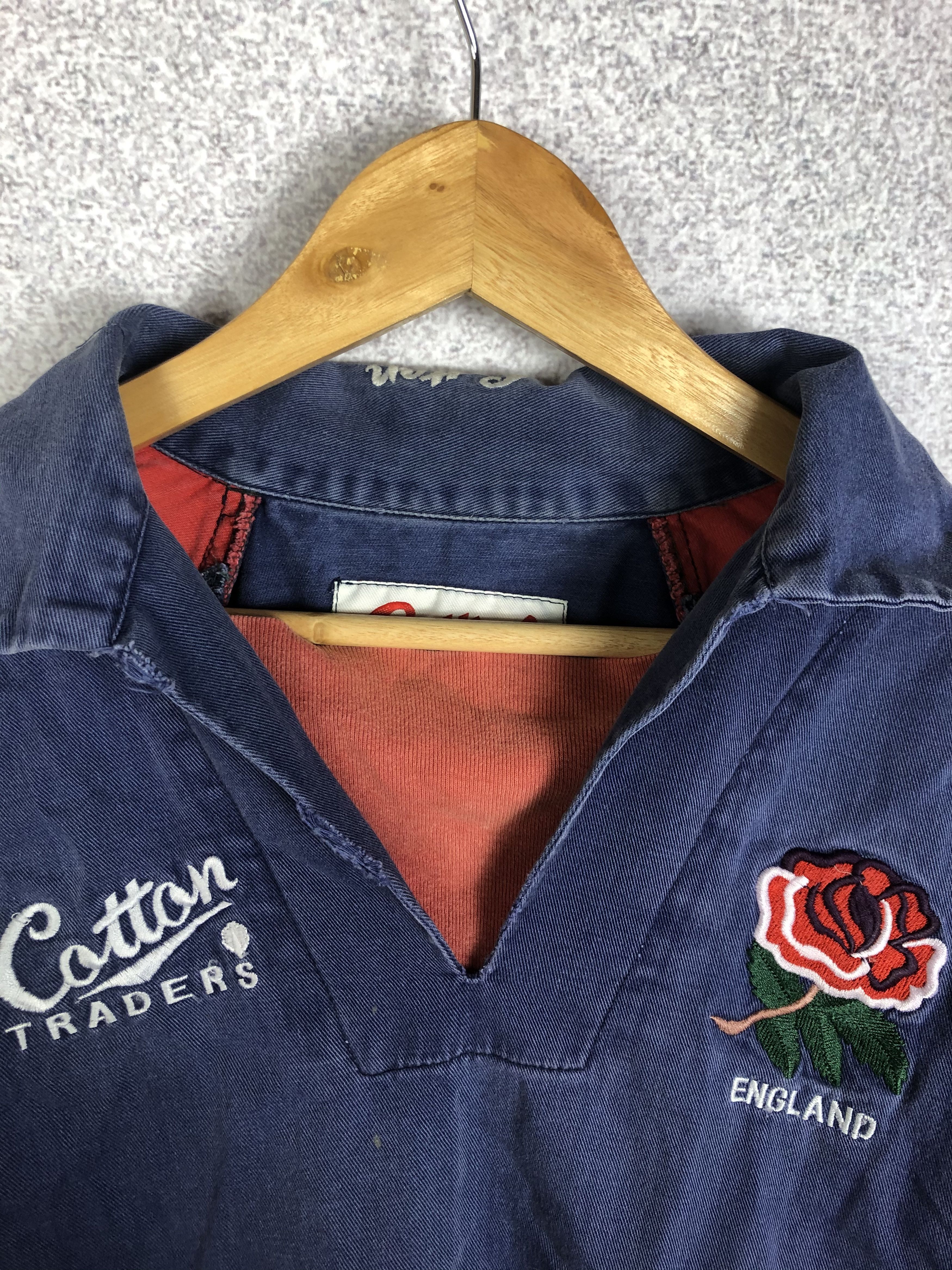 Cotton Traders Rare!Vintage Cotton Traders England Union Rugby Shirt Jersey Size US XL / EU 56 / 4 - 3 Thumbnail