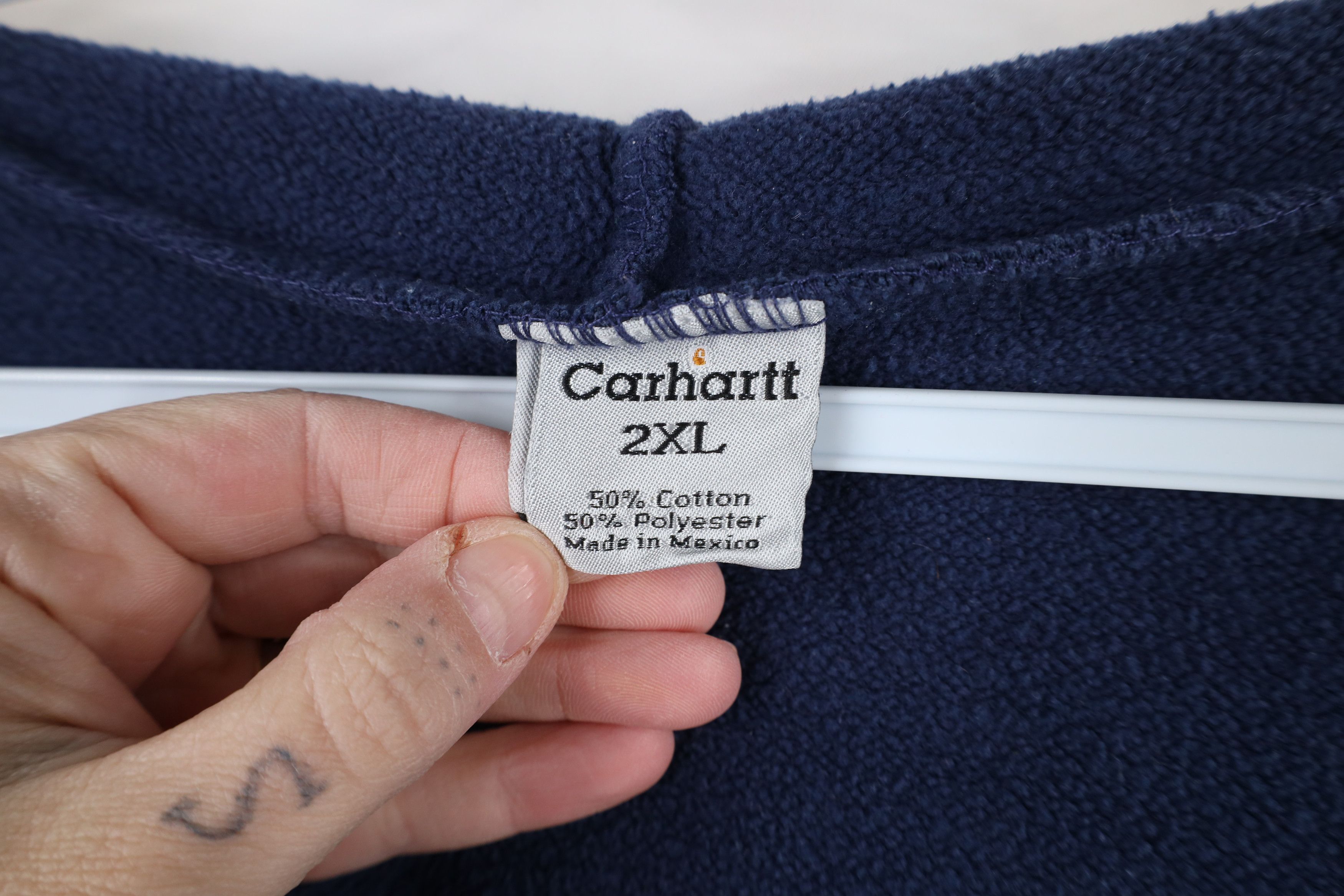 Carhartt × Vintage Vintage Carhartt Spell Out Full Zip Hoodie Sweatshirt Size US XXL / EU 58 / 5 - 14 Thumbnail