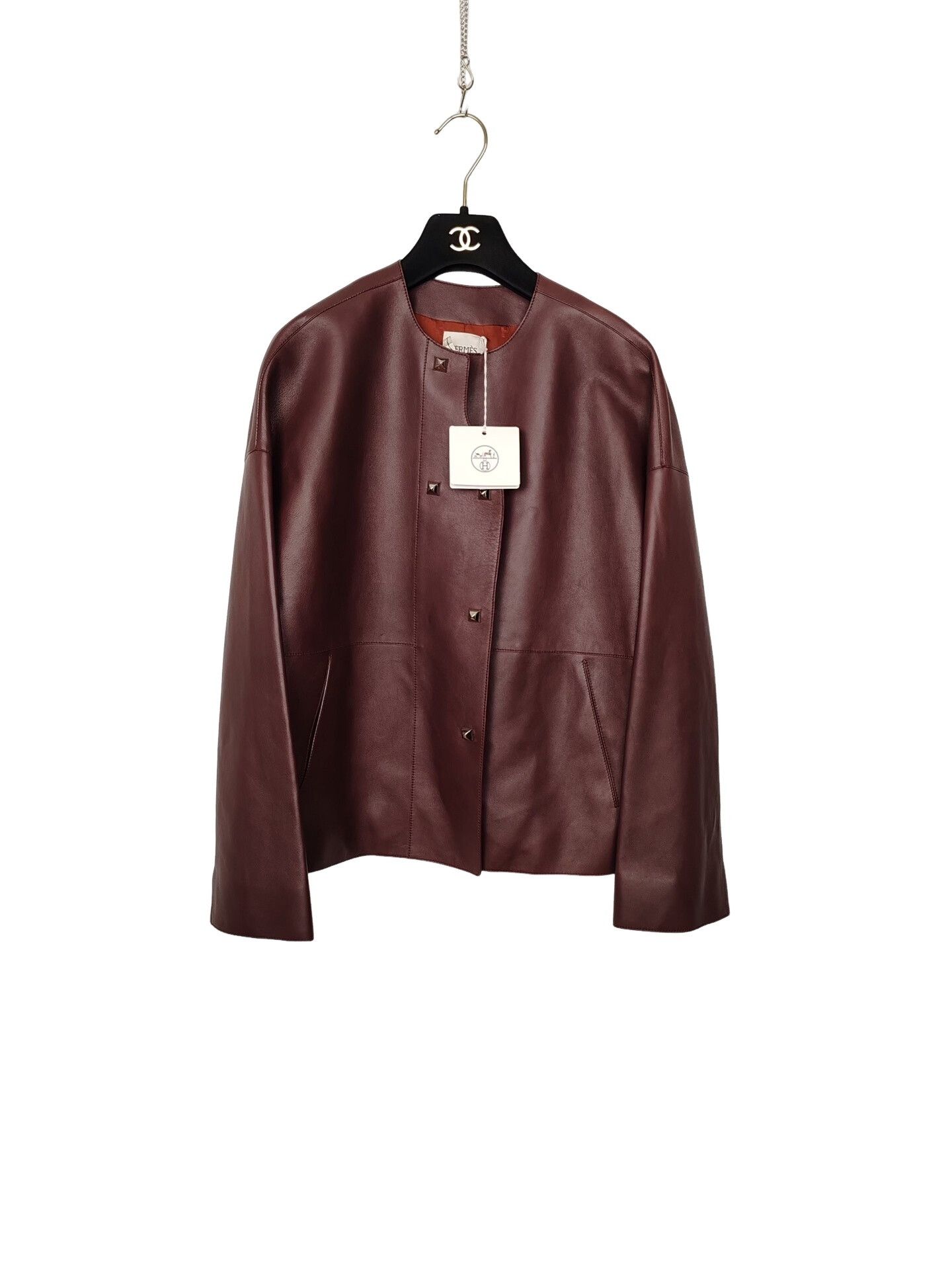 Hermes Hermes Lambskin Leather Jacket Size 34 Size XS / US 0-2 / IT 36-38 - 1 Thumbnail