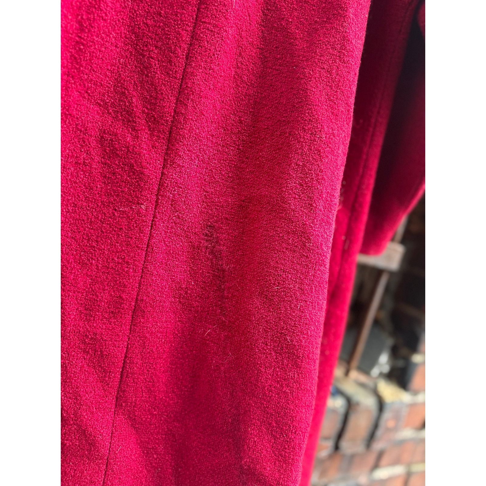 Vintage 50s Stevens Hockanum Topaz Red Genuine Fur Collar Coat Large Size L / US 10 / IT 46 - 14 Thumbnail