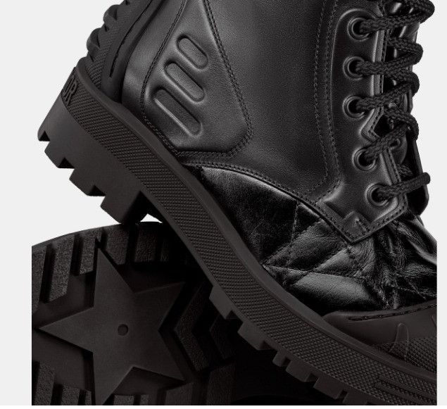 Dior o1w1db10924 Quilted Cannage Calfskin Boot in Black Size US 12 / IT 42 - 4 Thumbnail