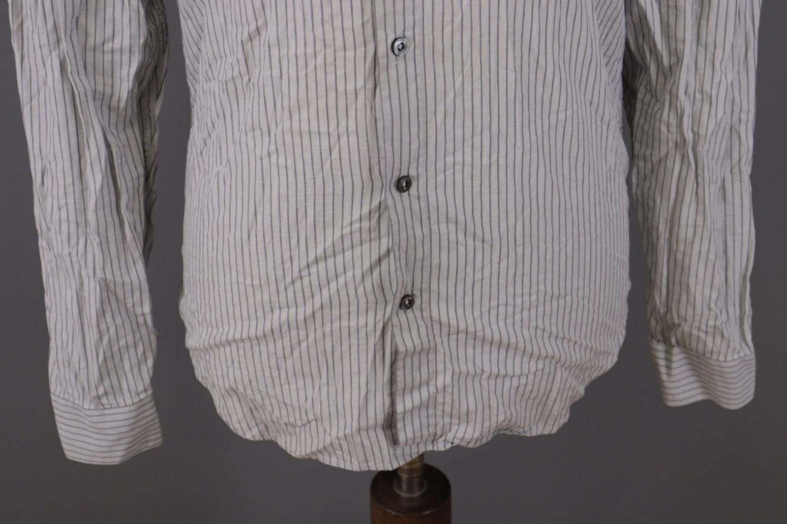 Designer Burberry London Gray Striped Button Down Shirt Size 39 Size US M / EU 48-50 / 2 - 4 Thumbnail