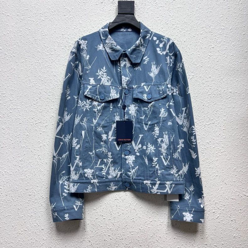 Louis Vuitton Louis Vuitton New wheat ear full print logo denim jacket Size US L / EU 52-54 / 3 - 1 Thumbnail
