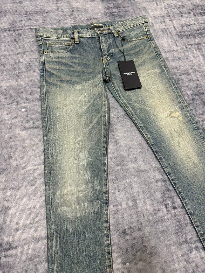 Saint Laurent Paris Saint Laurent Paris 13fw cat paw abrasion erosive damage je Size US 26 / EU 42 - 4 Thumbnail