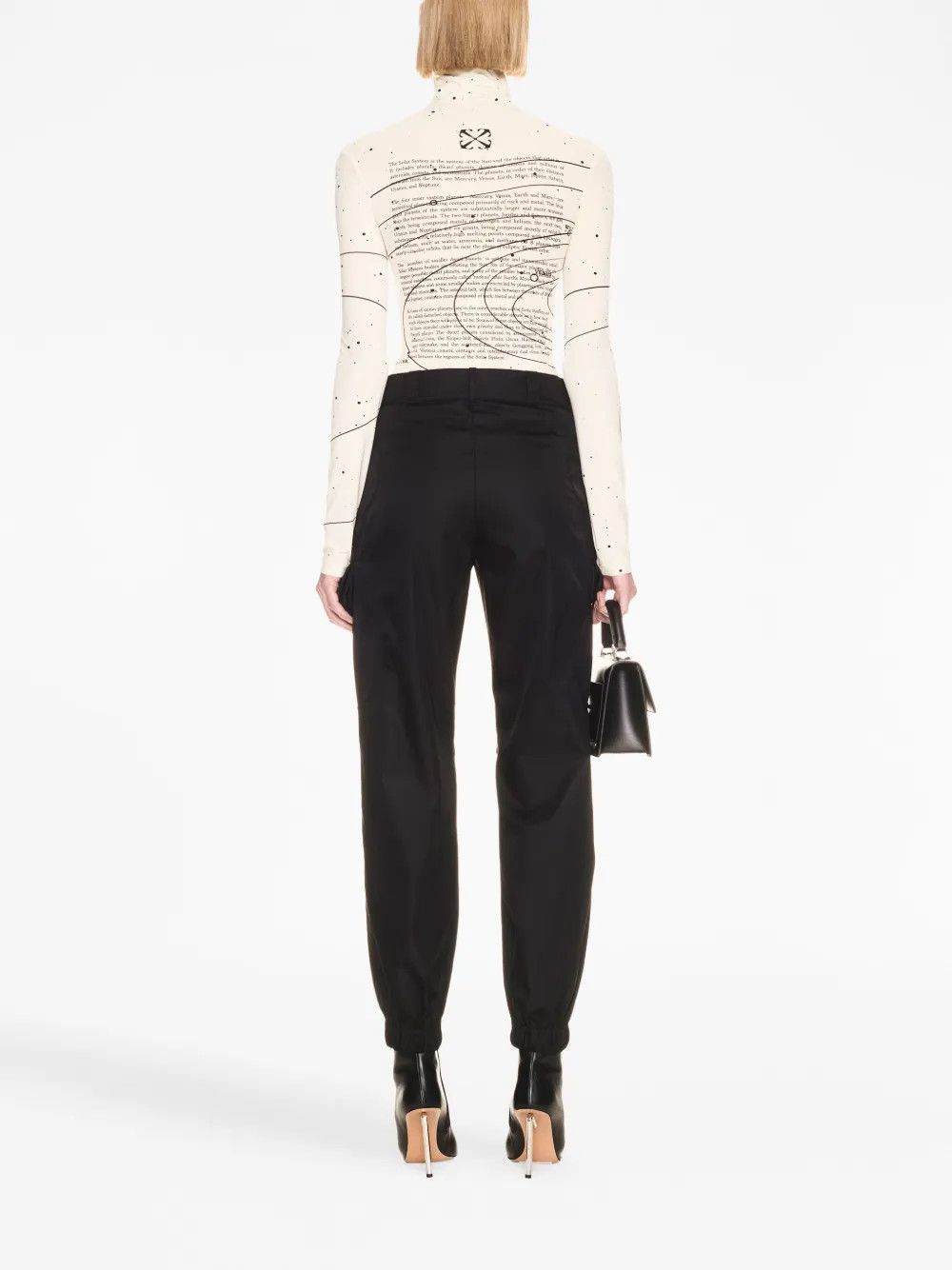 Off-White o1mle0425 Book Nyl Round Cargo Pant in Black Size 25" / US 0 / IT 36 - 4 Thumbnail