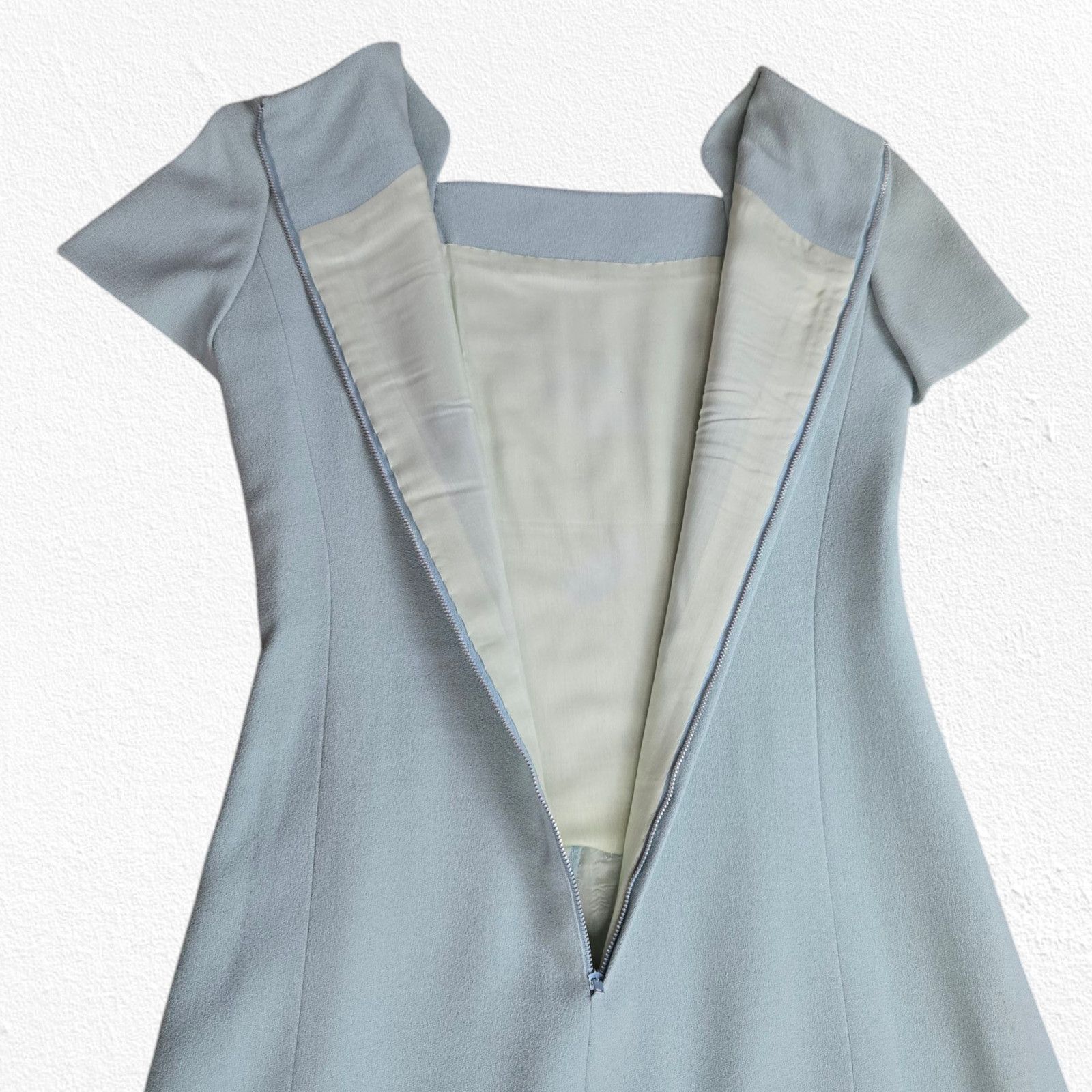 Vintage 1960s Ice Blue Mod A-Line Dress Size 6 Size M / US 6-8 / IT 42-44 - 11 Thumbnail