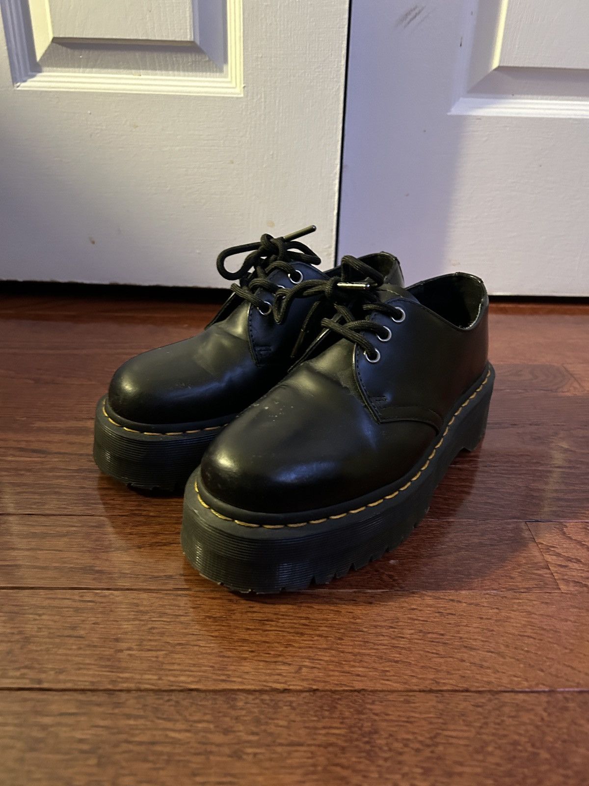 image of Dr Martens 1461 Platform Oxfords Shoes in Black, Men's