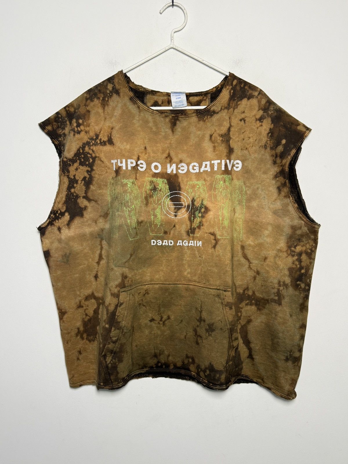 Band Tees Type O Negative “Dead Again” Bleached Sleeveless Hoodie Size US XL / EU 56 / 4 - 1 Thumbnail