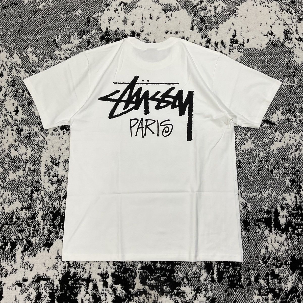 image of Stussy Paris Tee In White, Men's (Size Small)
