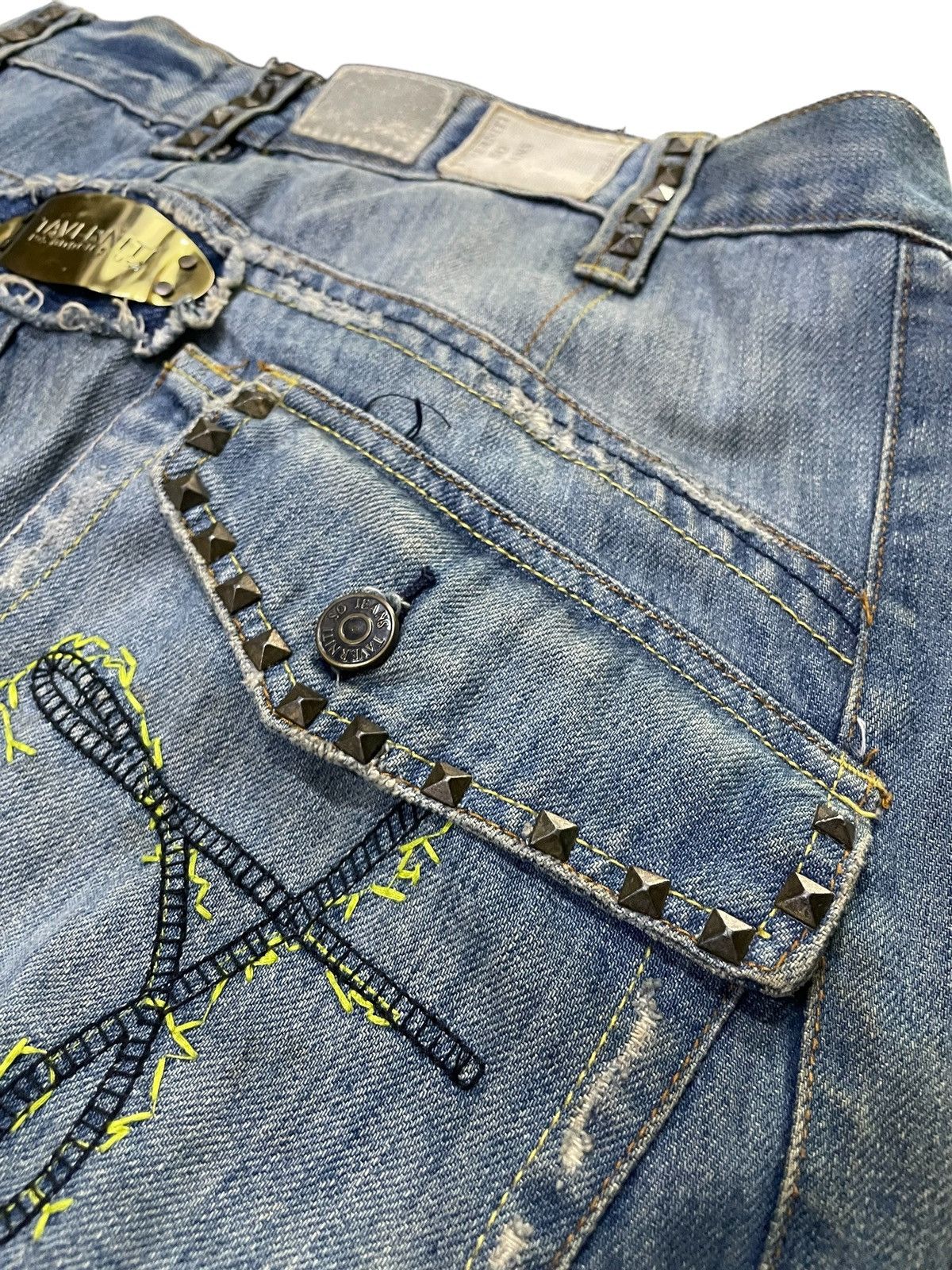 Hysteric Glamour × Taverniti Taverniti Baggy Loose Studded Jeans Size US 32 / EU 48 - 16 Thumbnail