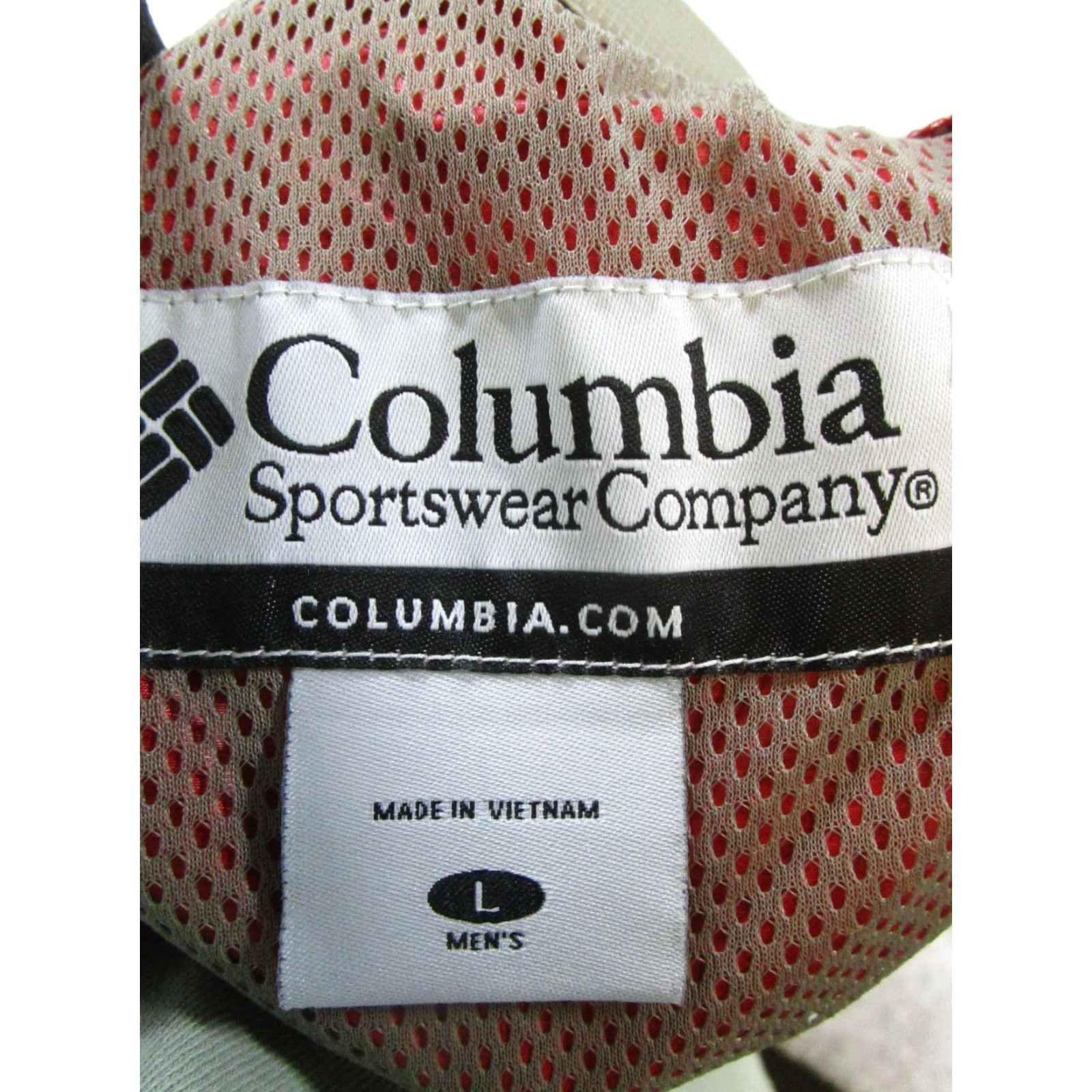 Vintage Columbia Jacket Mens Large Red Windbreaker Full Zip - Regular Fit, Polyester Shell, Stand-Up Collar, Travel, Casual, Workwear Size US L / EU 52-54 / 3 - 3 Thumbnail
