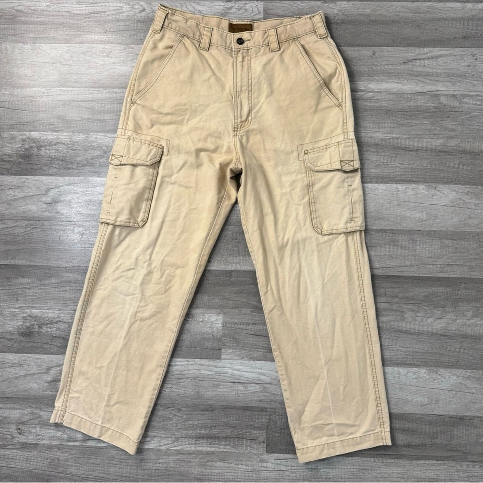 St. Johns Bay St. John's Bay Utility Cargo Pants 32x30 Khaki Workwear Size US 32 / EU 48 - 3 Thumbnail