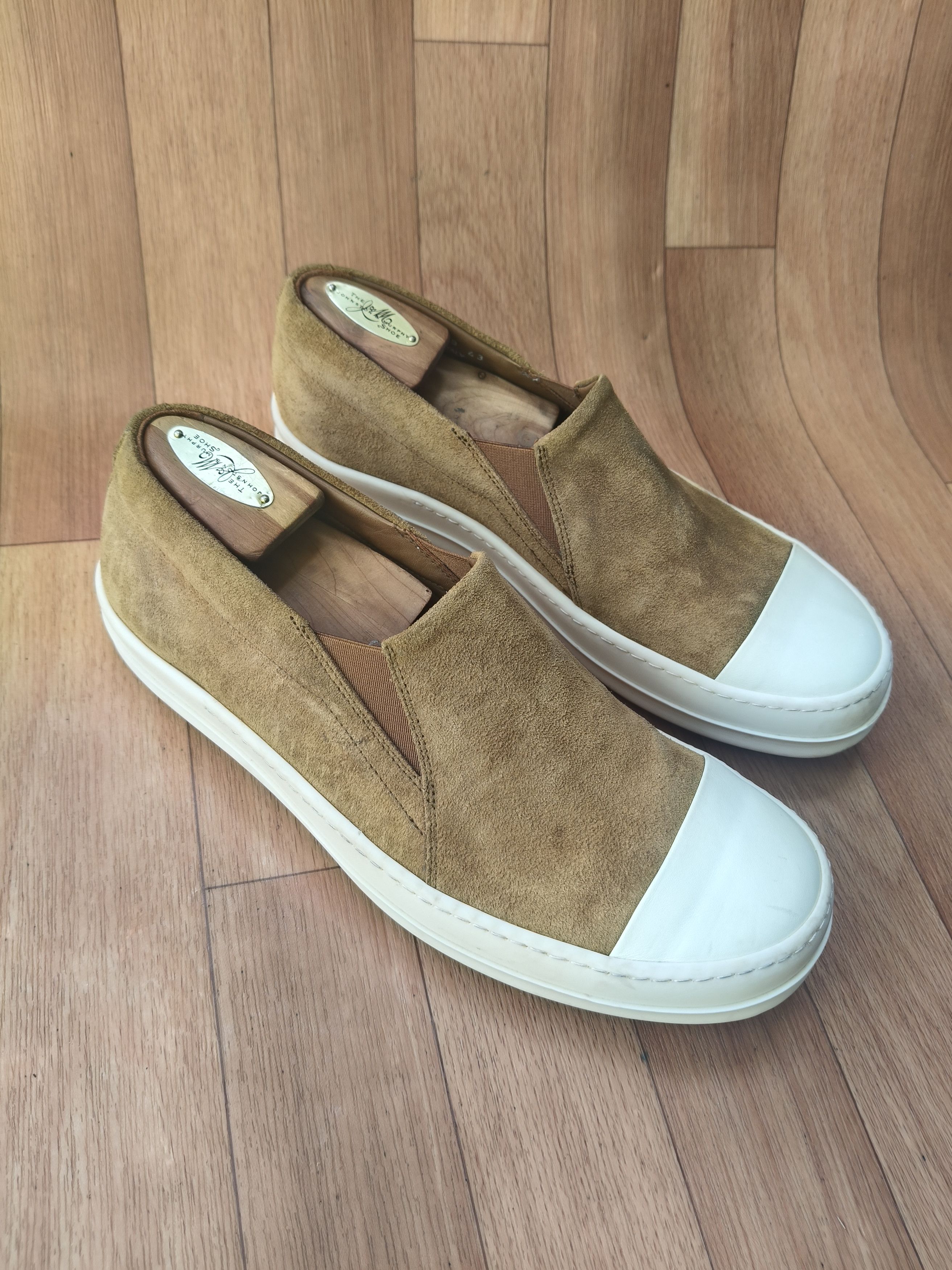 Rick Owens Rick Owens tan suede mainline boat Size US 10 / EU 43 - 1 Thumbnail