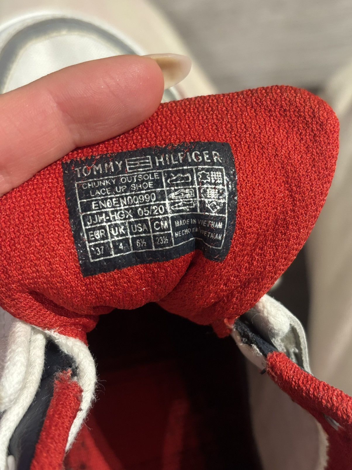 Tommy Jeans Tommy Hilfiger Chunky Sneakers / Red White Navy – EU 37 Size US 7 / IT 37 - 4 Thumbnail