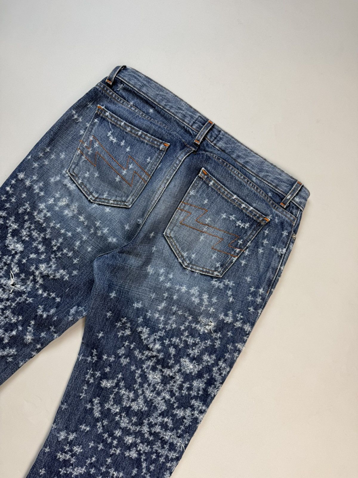 W&LT Walter Van Beirendonck Distressed Cut Off Denim Shorts Jeans Size US 31 - 17 Thumbnail