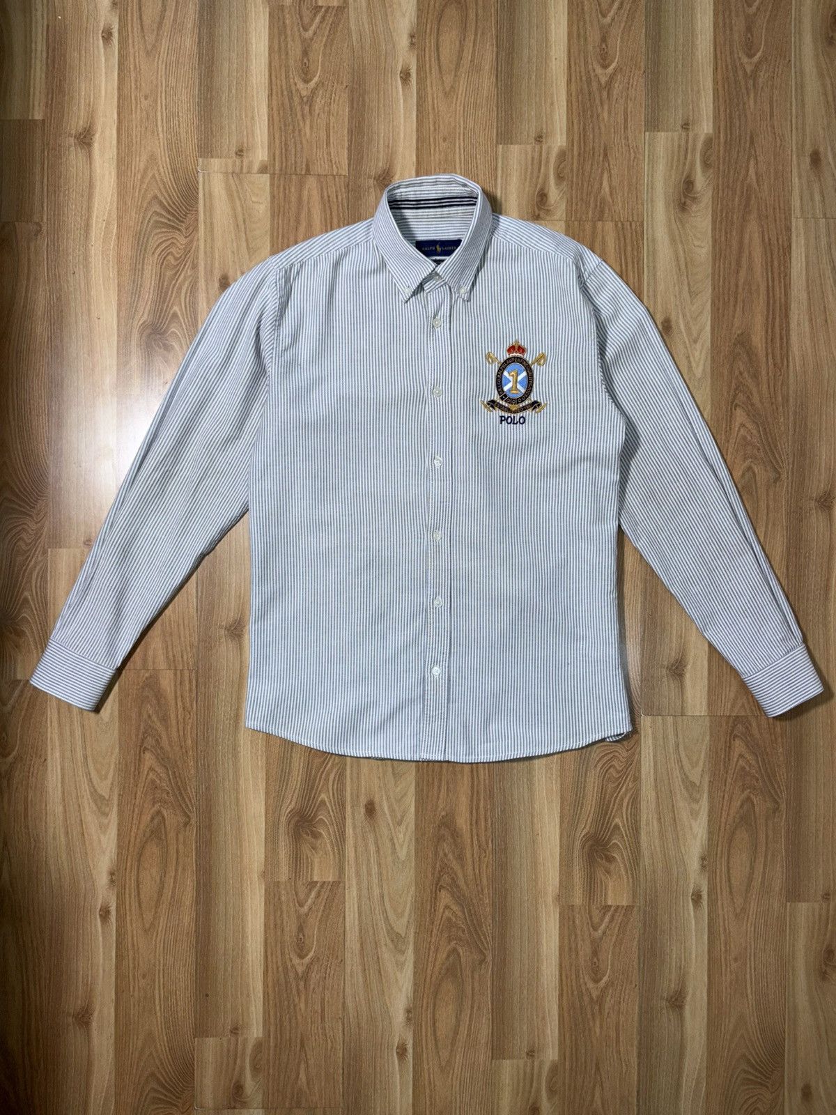 Ralph Lauren Polo Ralph Lauren Striped Crest Oxford Shirt CustomFit SizeM Size US M / EU 48-50 / 2 - 1 Thumbnail